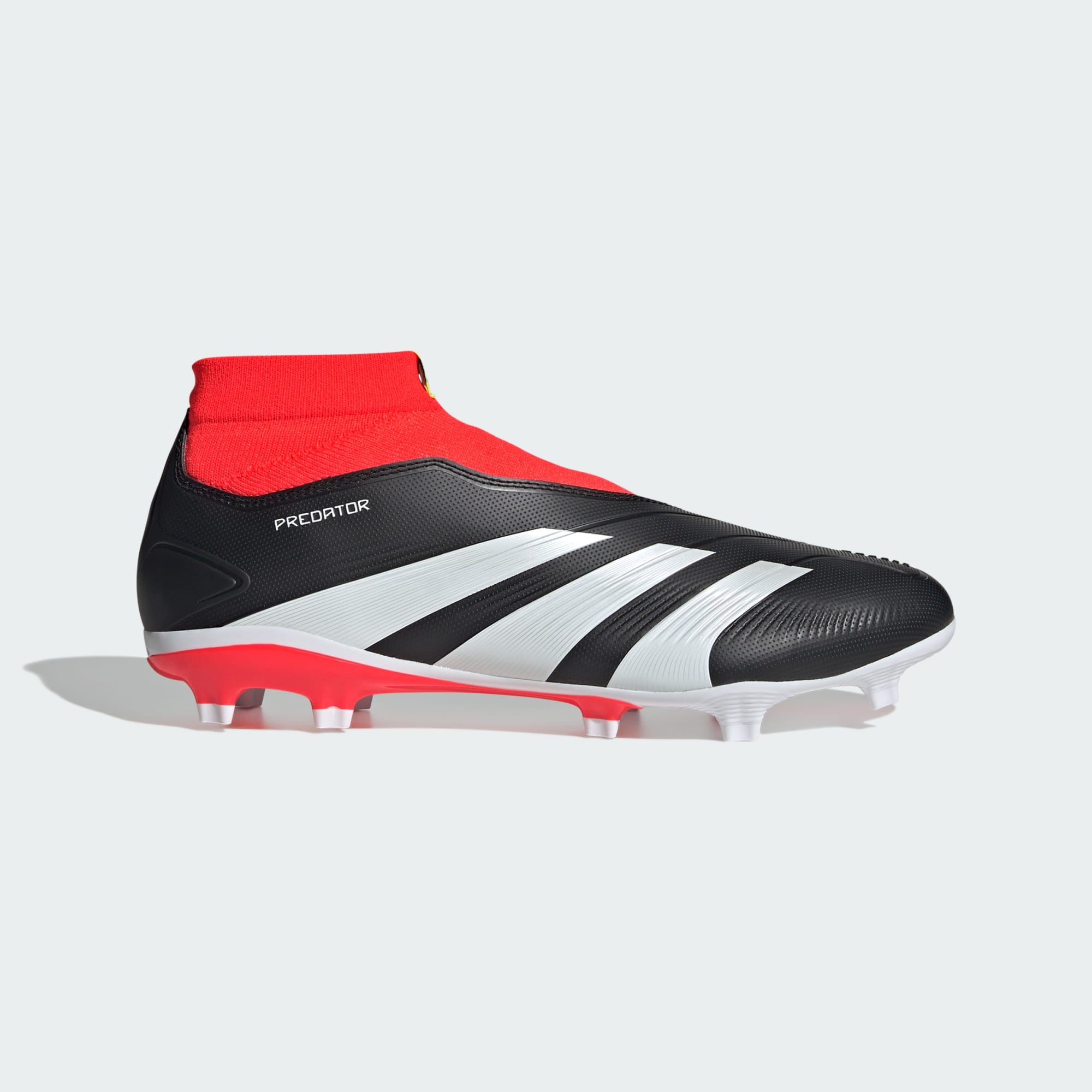 Chaussure de football predator league sans lacets terrain souple core black cloud white solar red Adidas Performance La Redoute