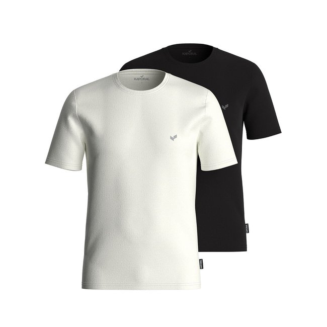 Lot de 2 t-shirts col rond Rift blanc + noir <span itemprop=