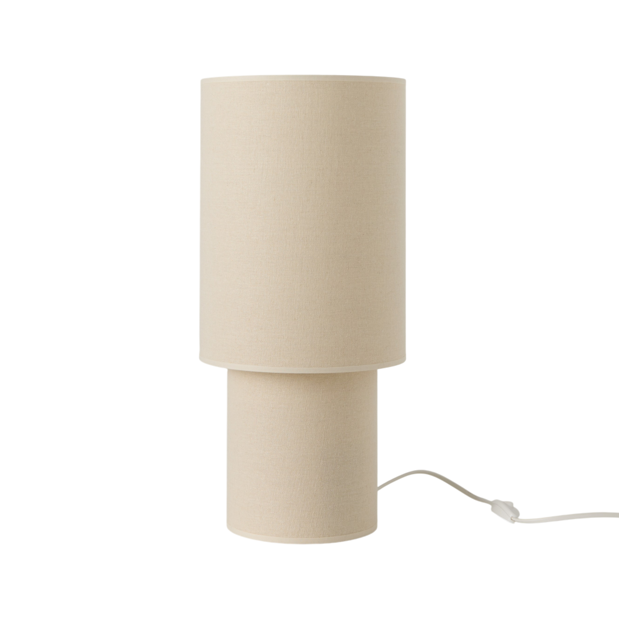 Lampe à poser tissu crème - SOPHIE, CAMIF