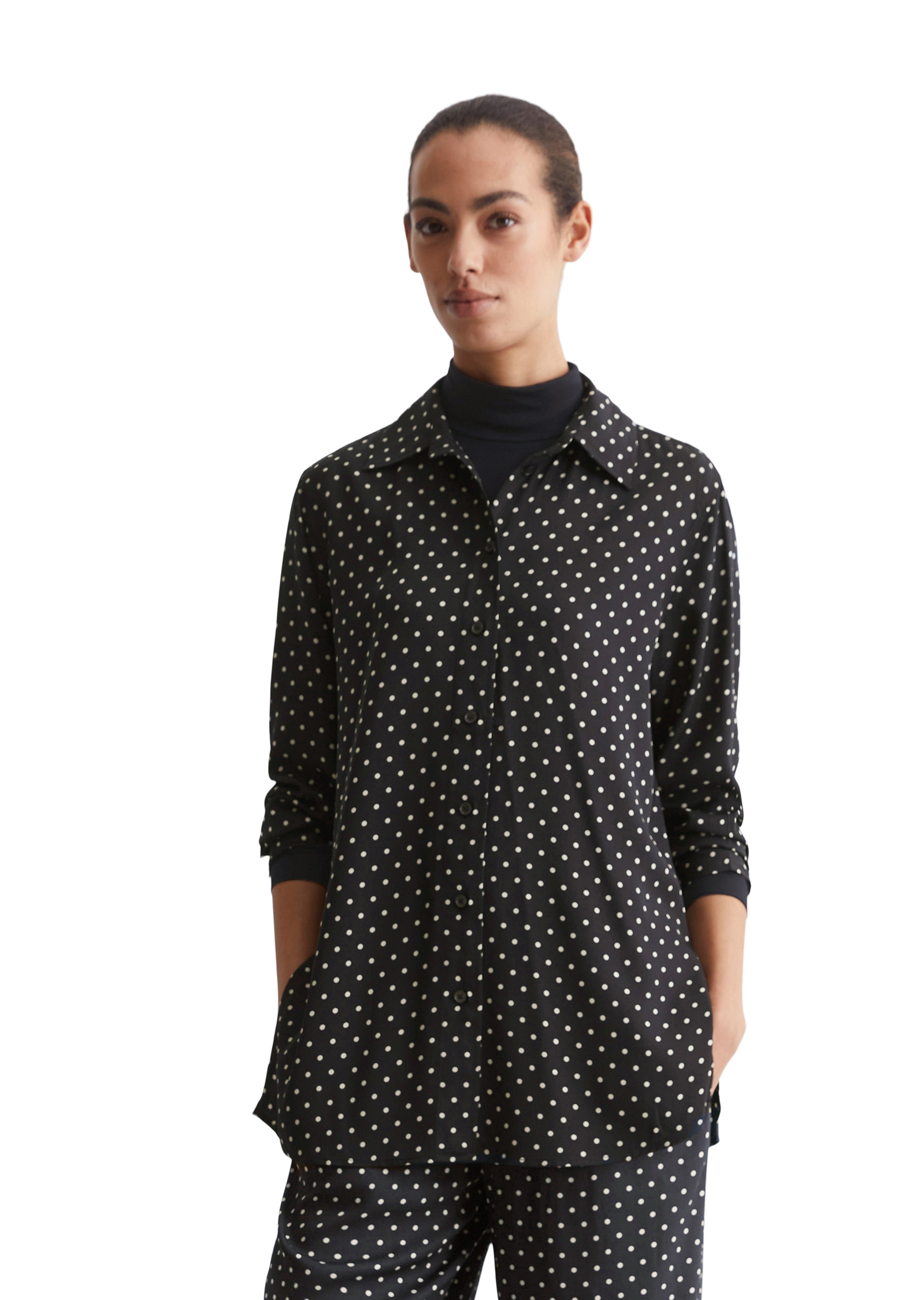 Blouse longue regular en LENZING™ ECOVERO™, MARC O'POLO