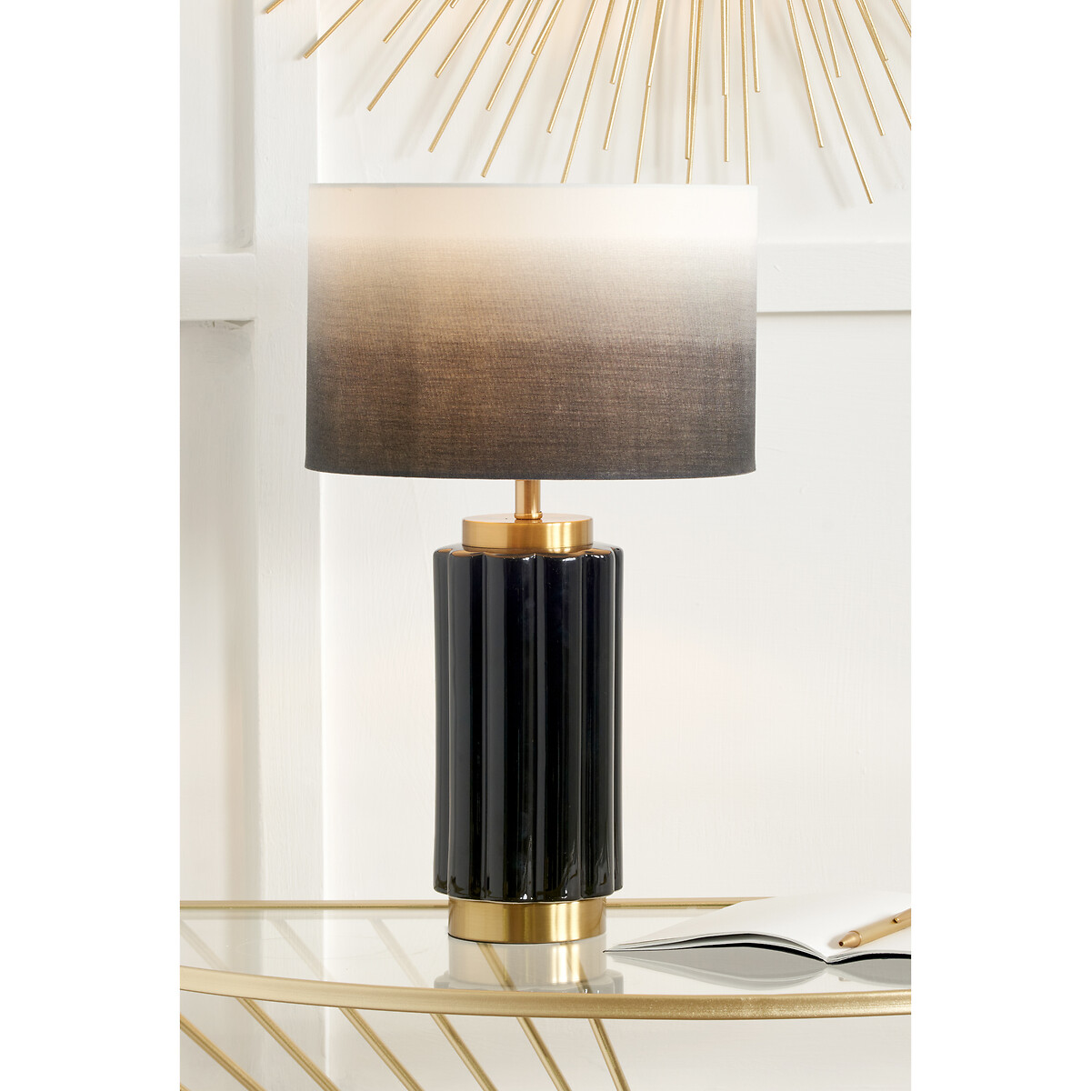 Leighton scalloped ceramic table lamp So'home | La Redoute