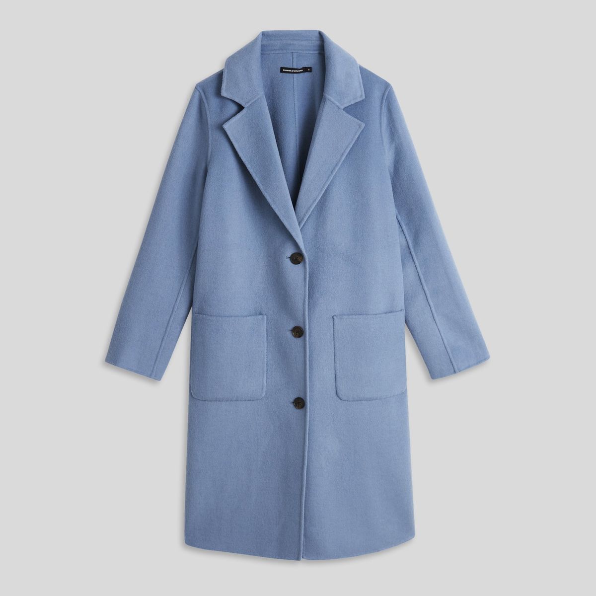 monoprix manteau vert laine