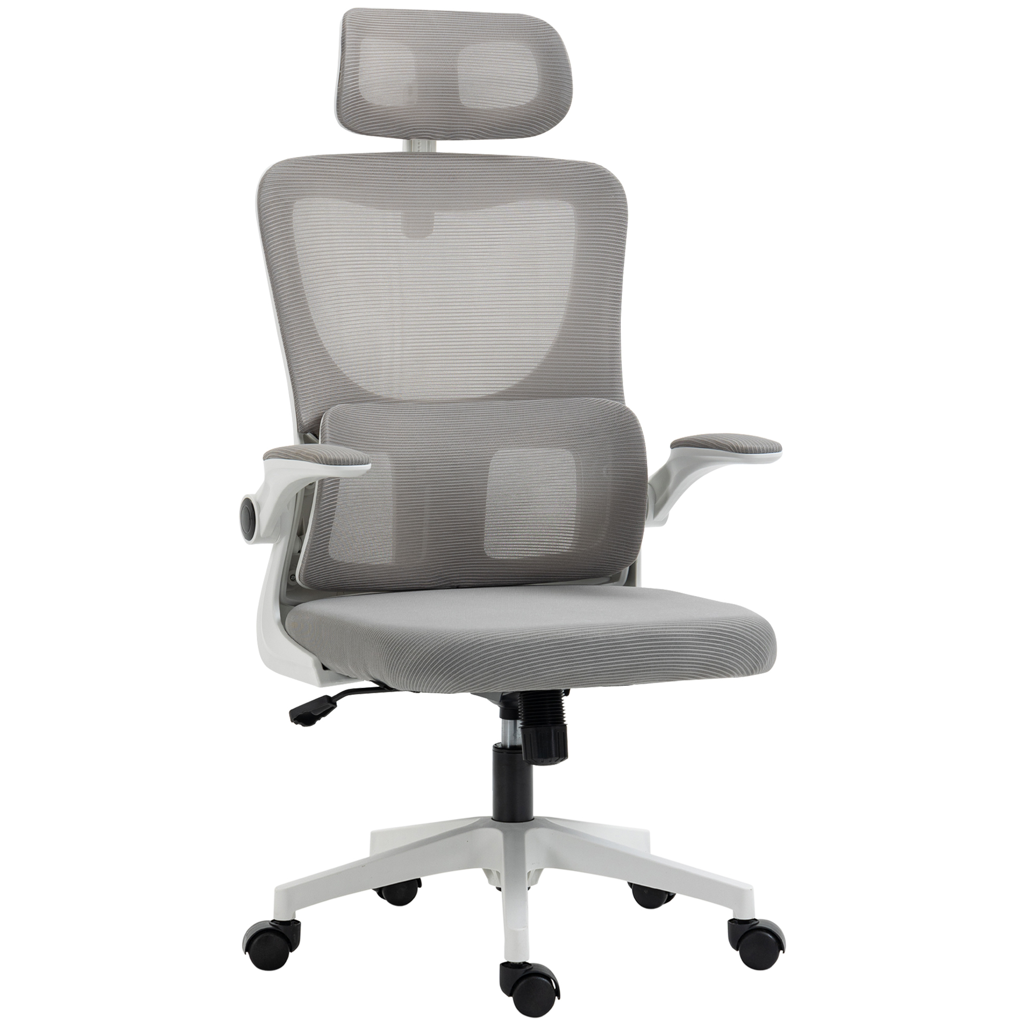 Chaise de bureau Maille (100% Polyester) Gris, HOMCOM