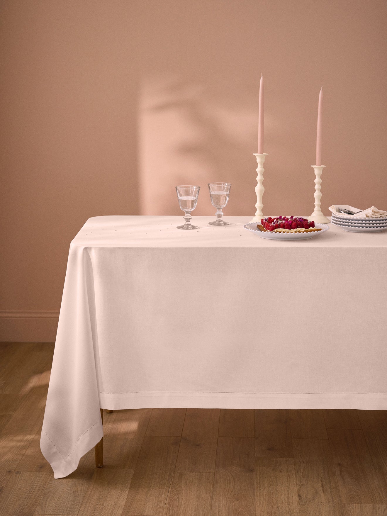 Nappe en coton aspect lin pois dorés, CYRILLUS