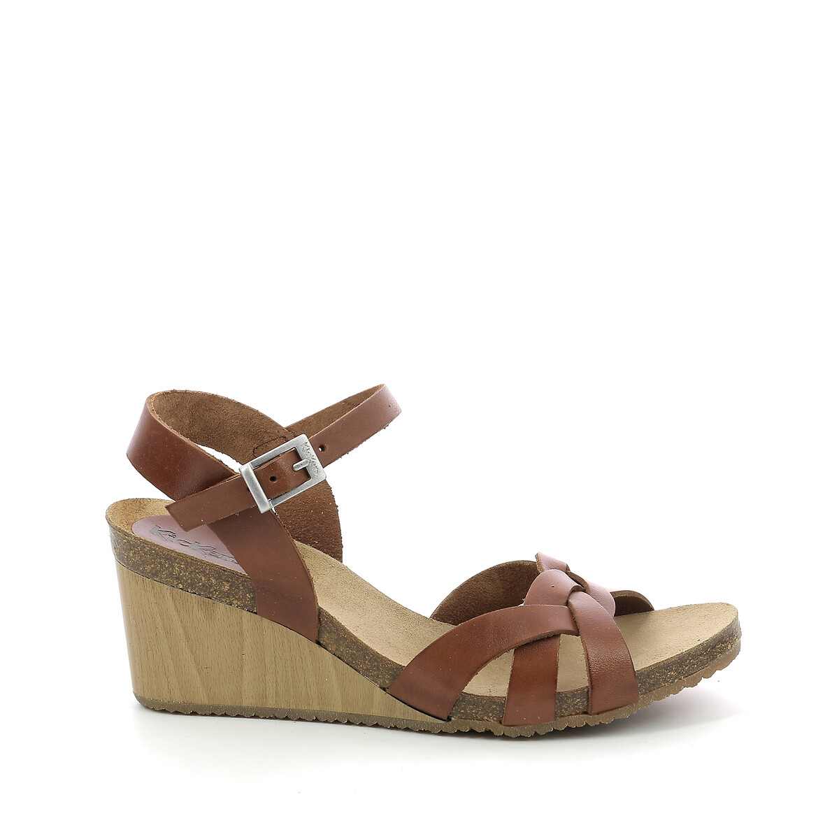 keilabsatz sandalen leder