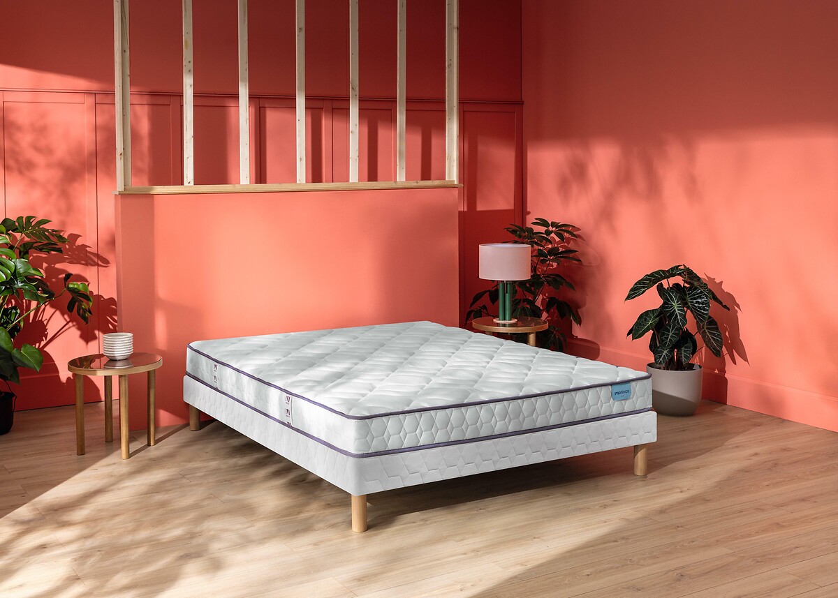 Ensemble matelas mousse et sommier, Happy Lit, MERINOS