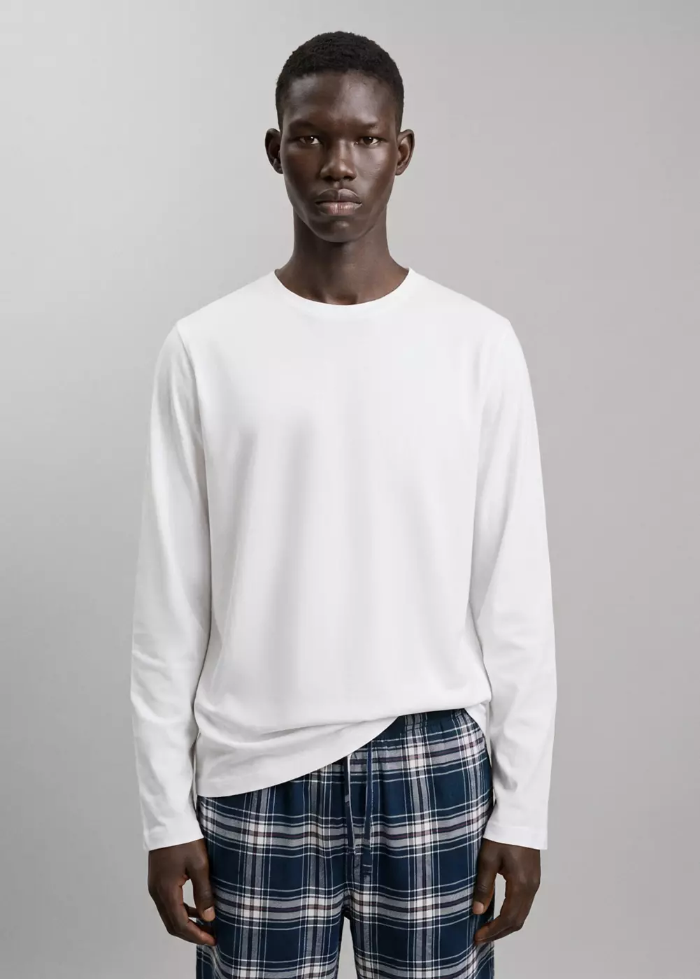 Pyjama complet coton carreaux, MANGO TEEN
