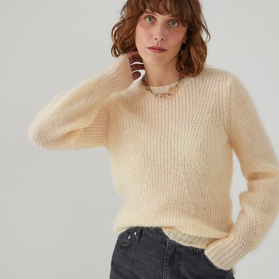 Mohair Mix Jumper/Sweater with Crew Neck LA REDOUTE COLLECTIONS