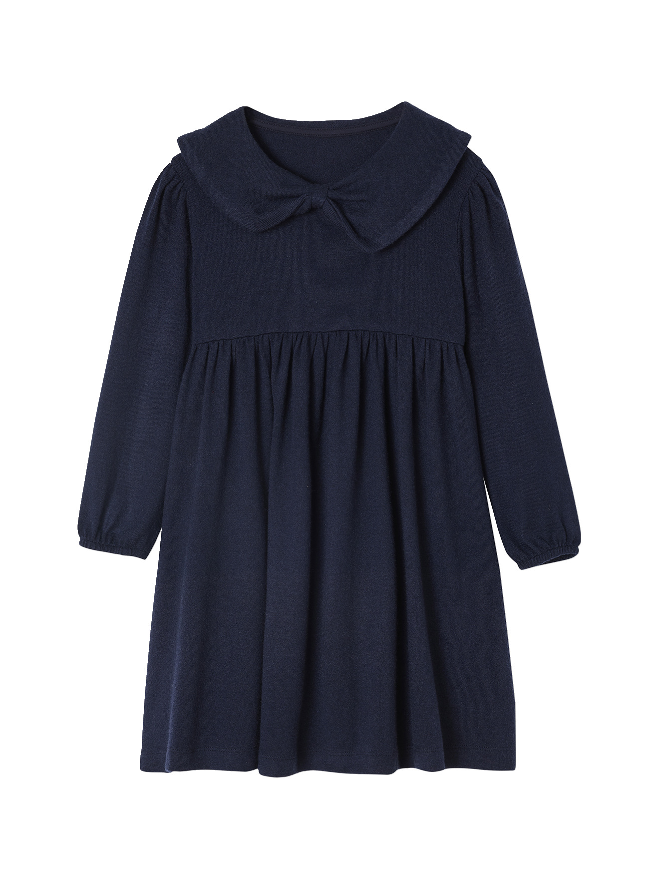 Robe col fantaisie en maille tricot, VERTBAUDET