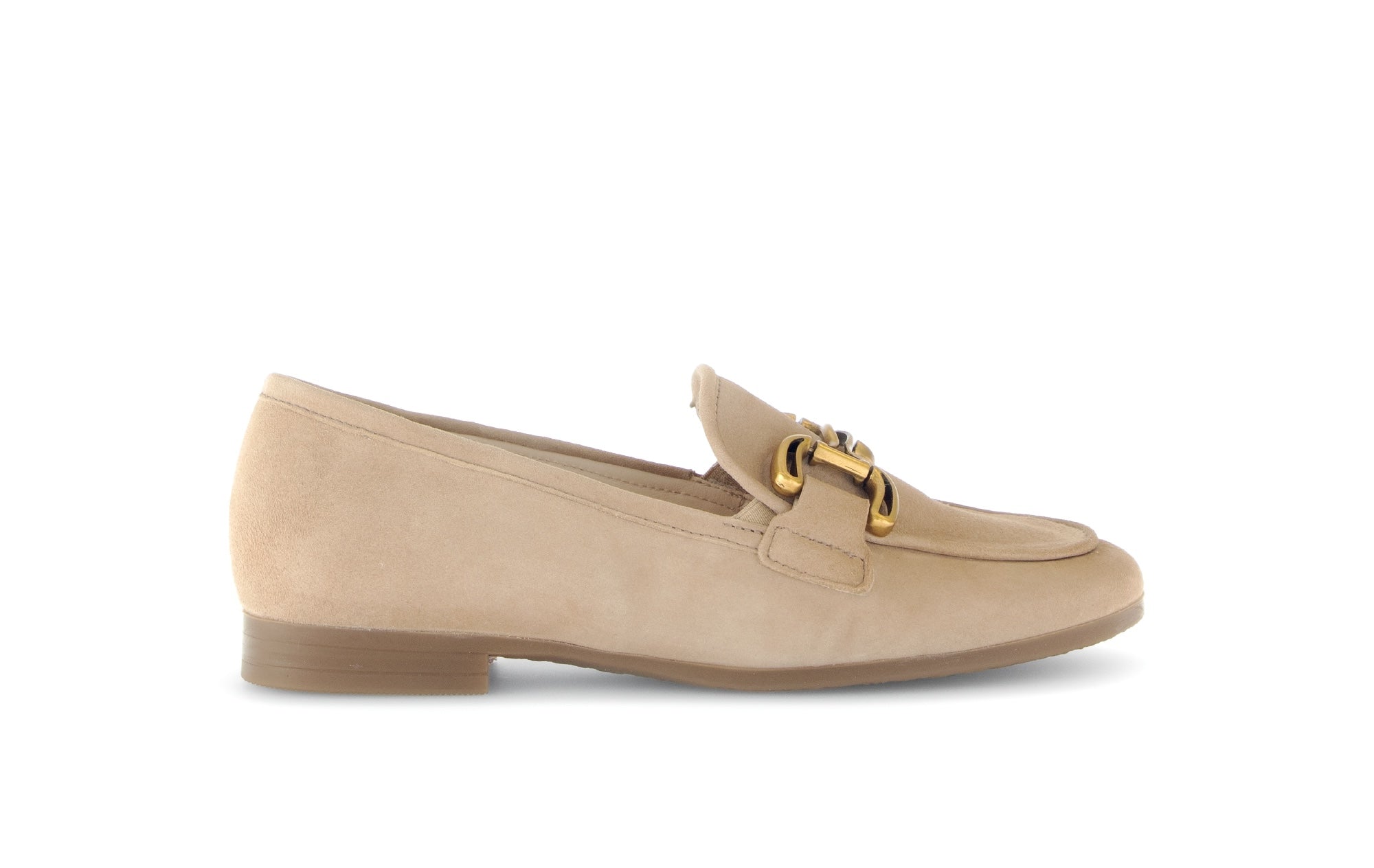 Mocassins en à talon décroché effet galvanisé, GABOR