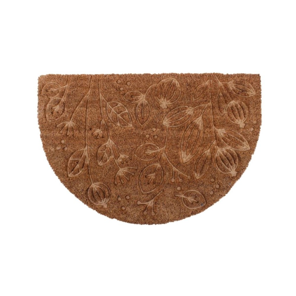 Paillasson demi lune embossé floral 40x60cm, ORNAMI