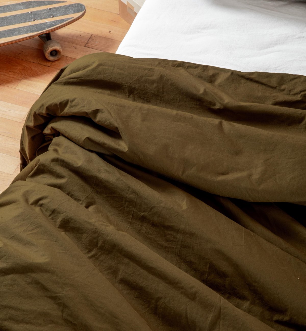 Housse de couette en Percale de Coton Bio lavé pour lit 1 personne, KADOLIS