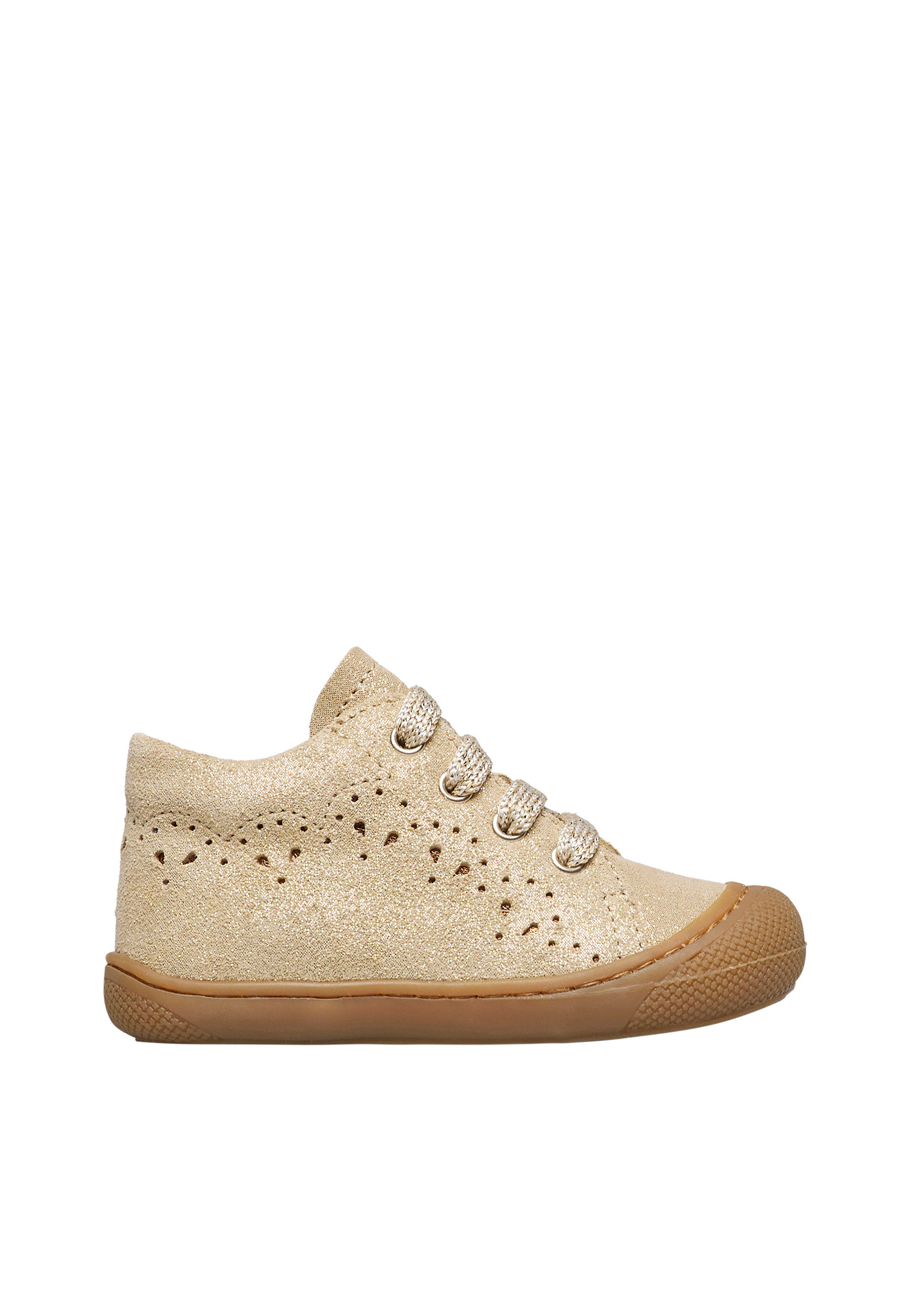Chaussures premiers pas en suède pailleté LUBBY, NATURINO