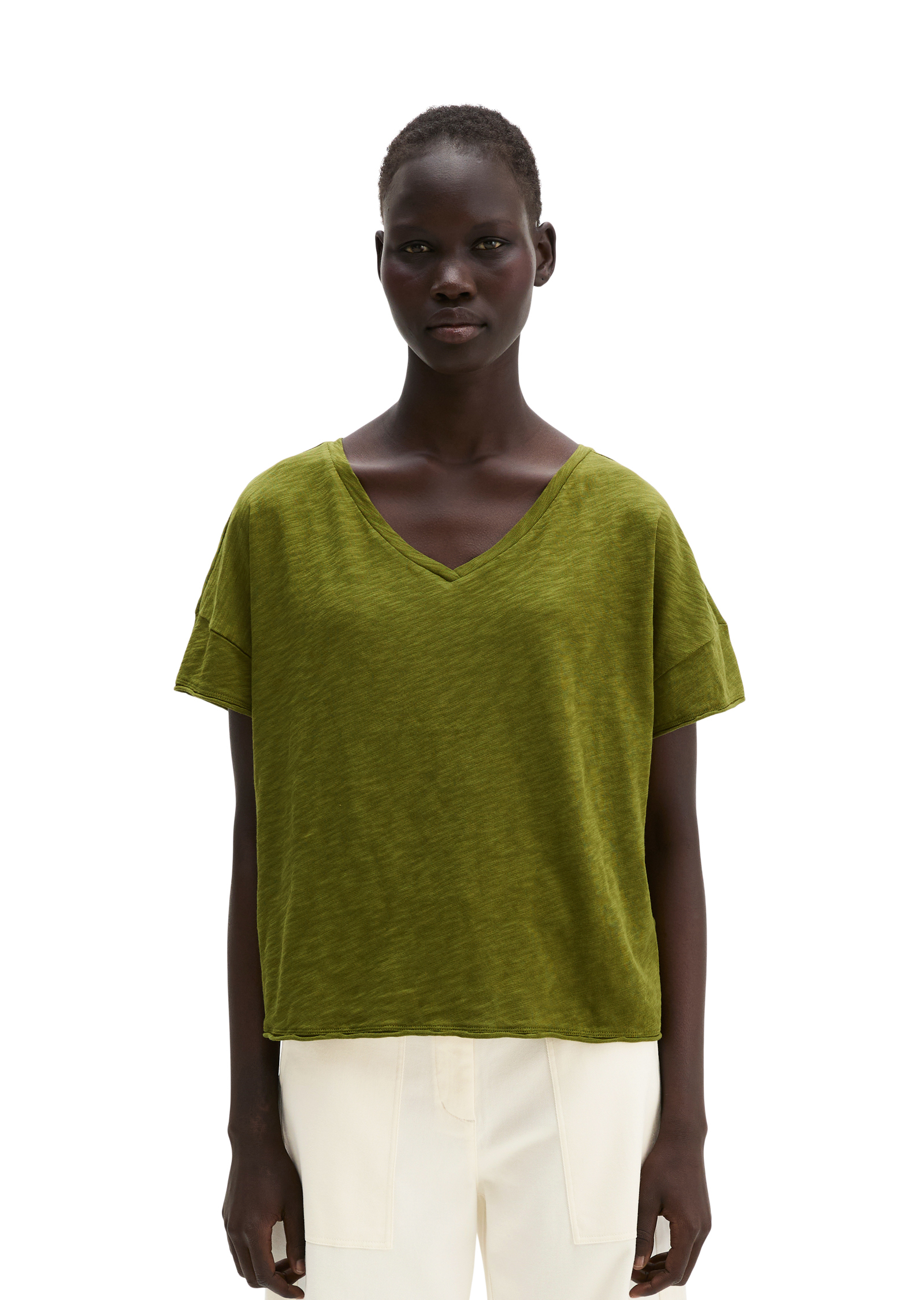 T-shirt coupe classique en jersey slub, MARC O'POLO