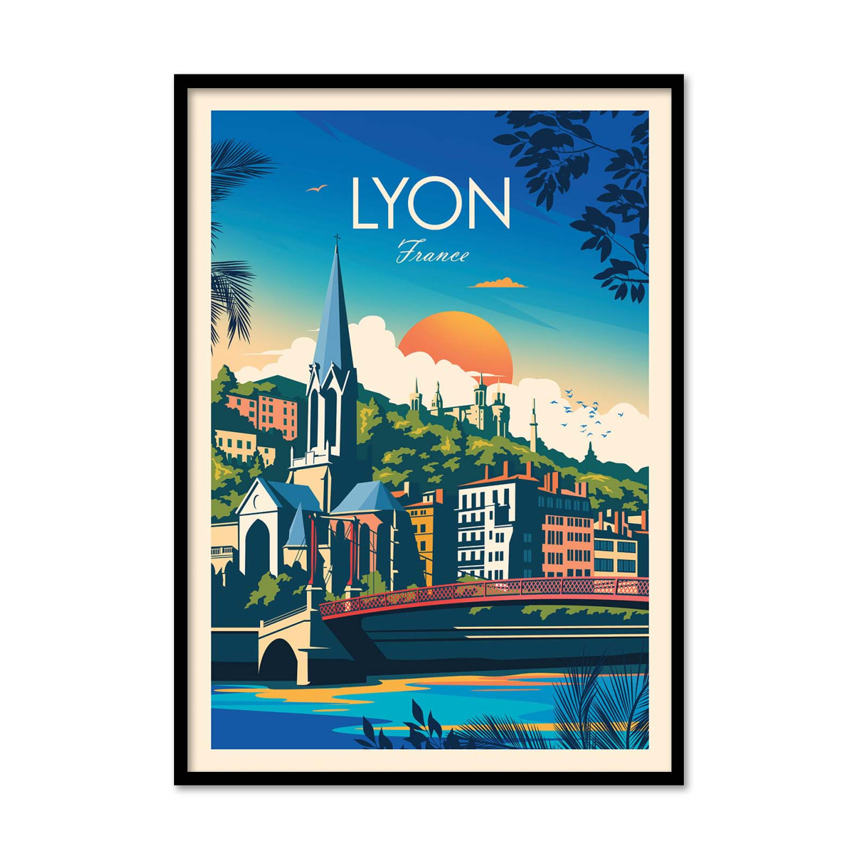 Affiche d'art - Lyon - Studio Inception, WALL EDITIONS