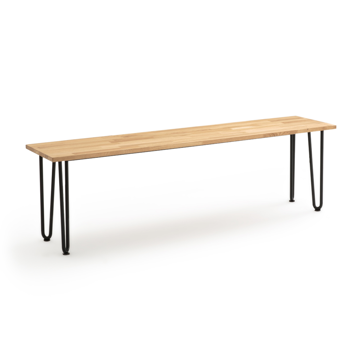Product photograph of Adza 150cm Solid Oak Bench from La Redoute UK