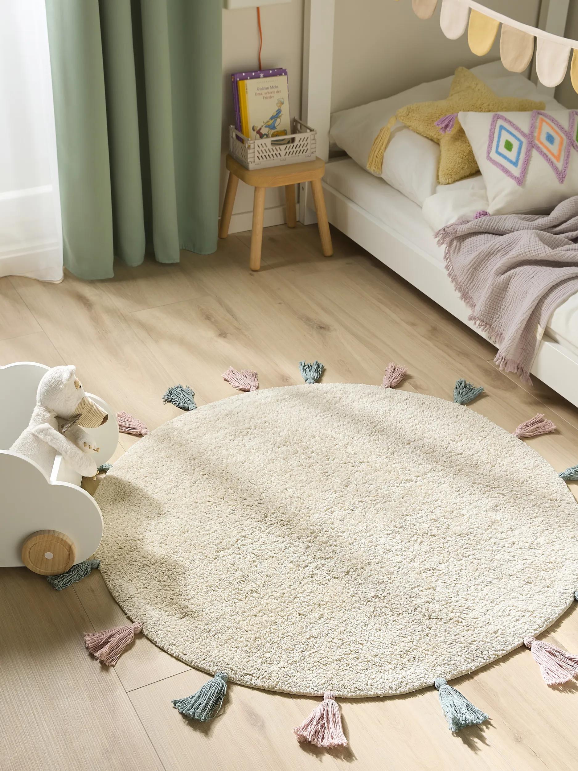 Tapis rond lavables pour enfants tufté main MALU, BENUTA