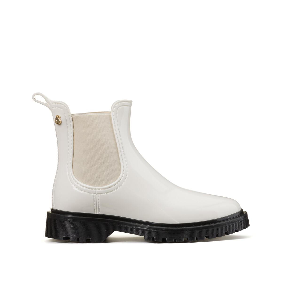 Witte enkellaarsjes store leer