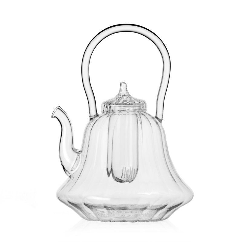Théière verre design rétro FOLK optic, ICHENDORF