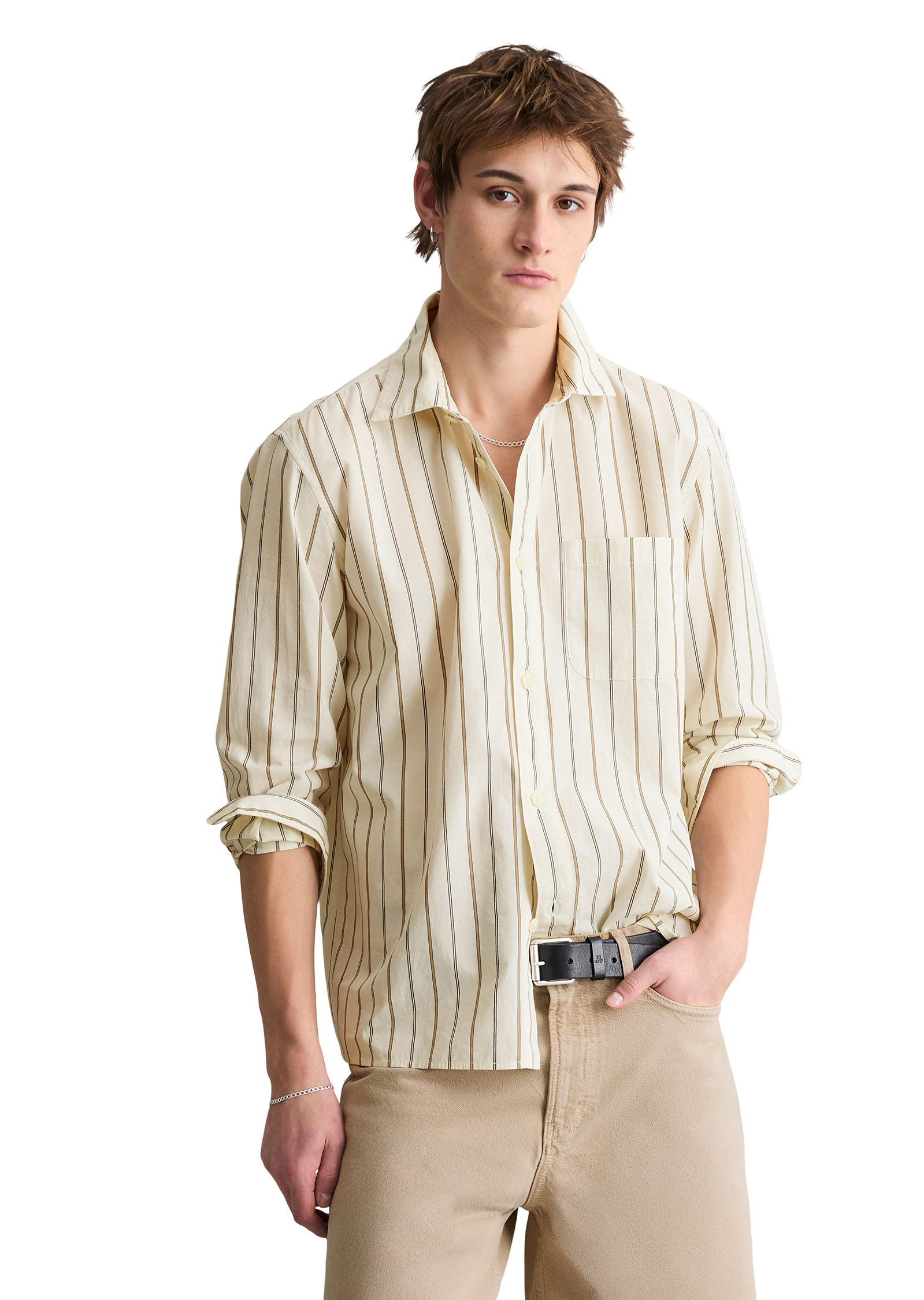 Chemise regular en popeline de coton bio, MARC O’POLO DENIM