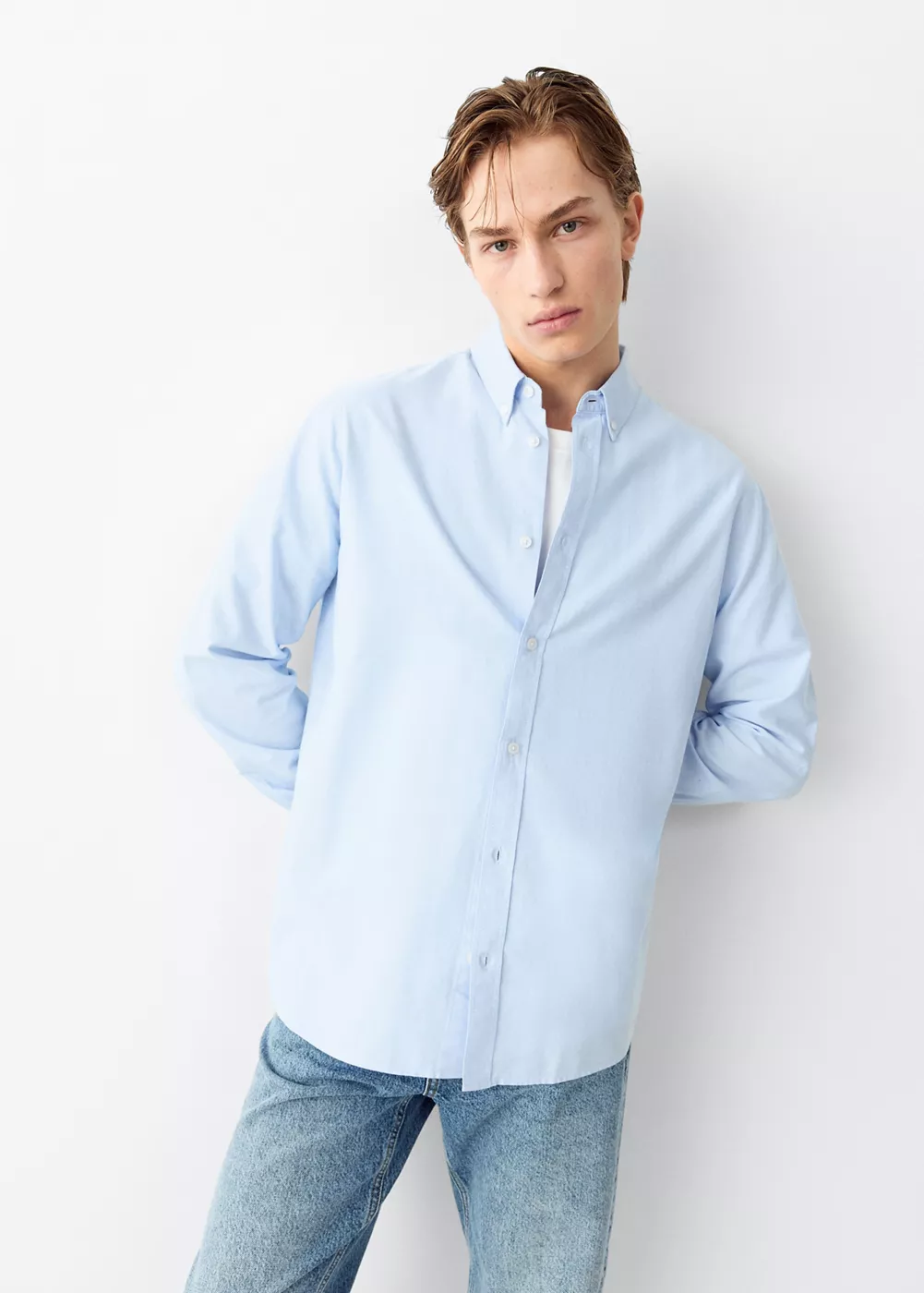 Chemise oxford en coton, MANGO TEEN