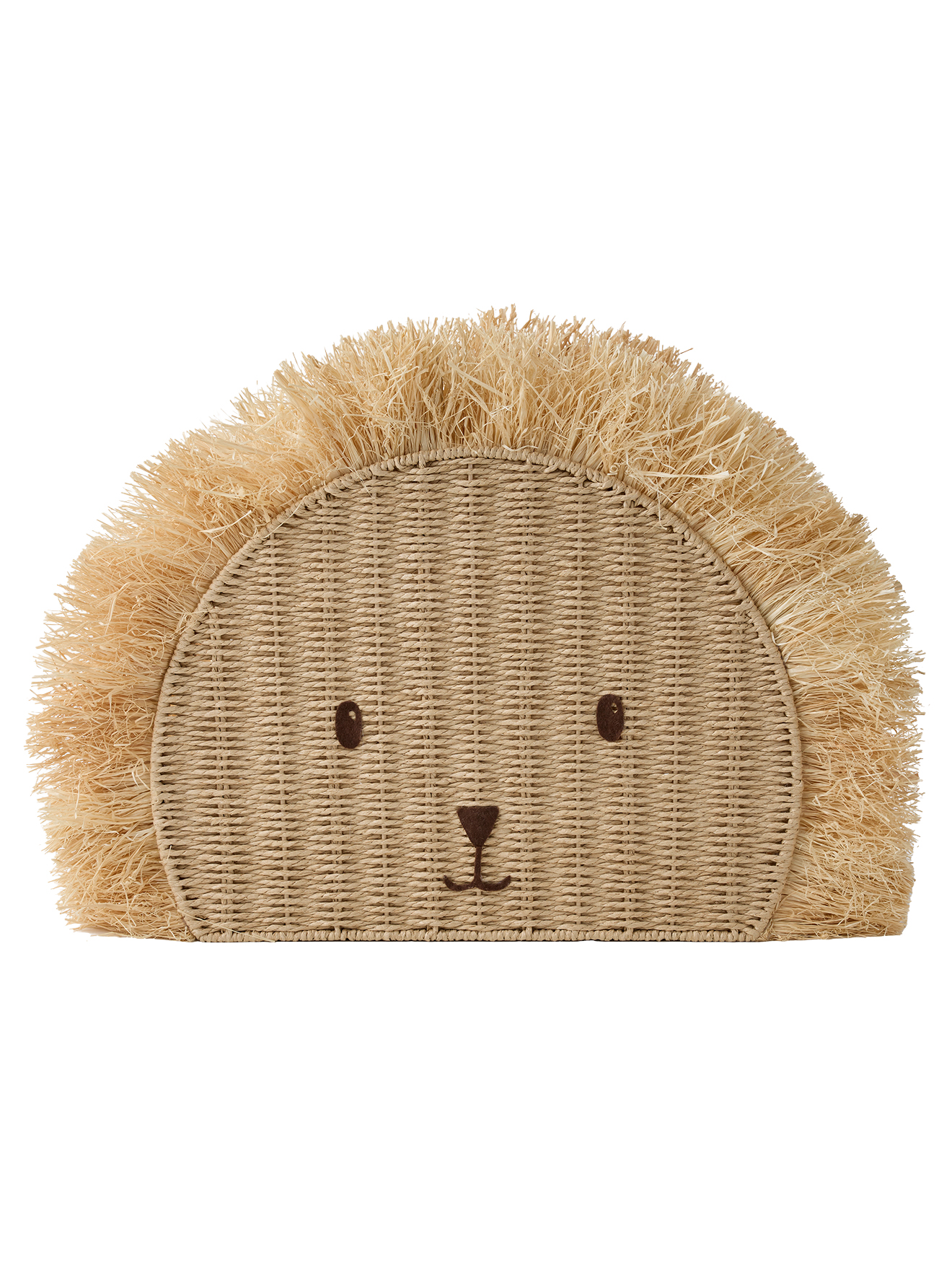 Panier de rangement Lion en corde de papier et raphia, VERTBAUDET
