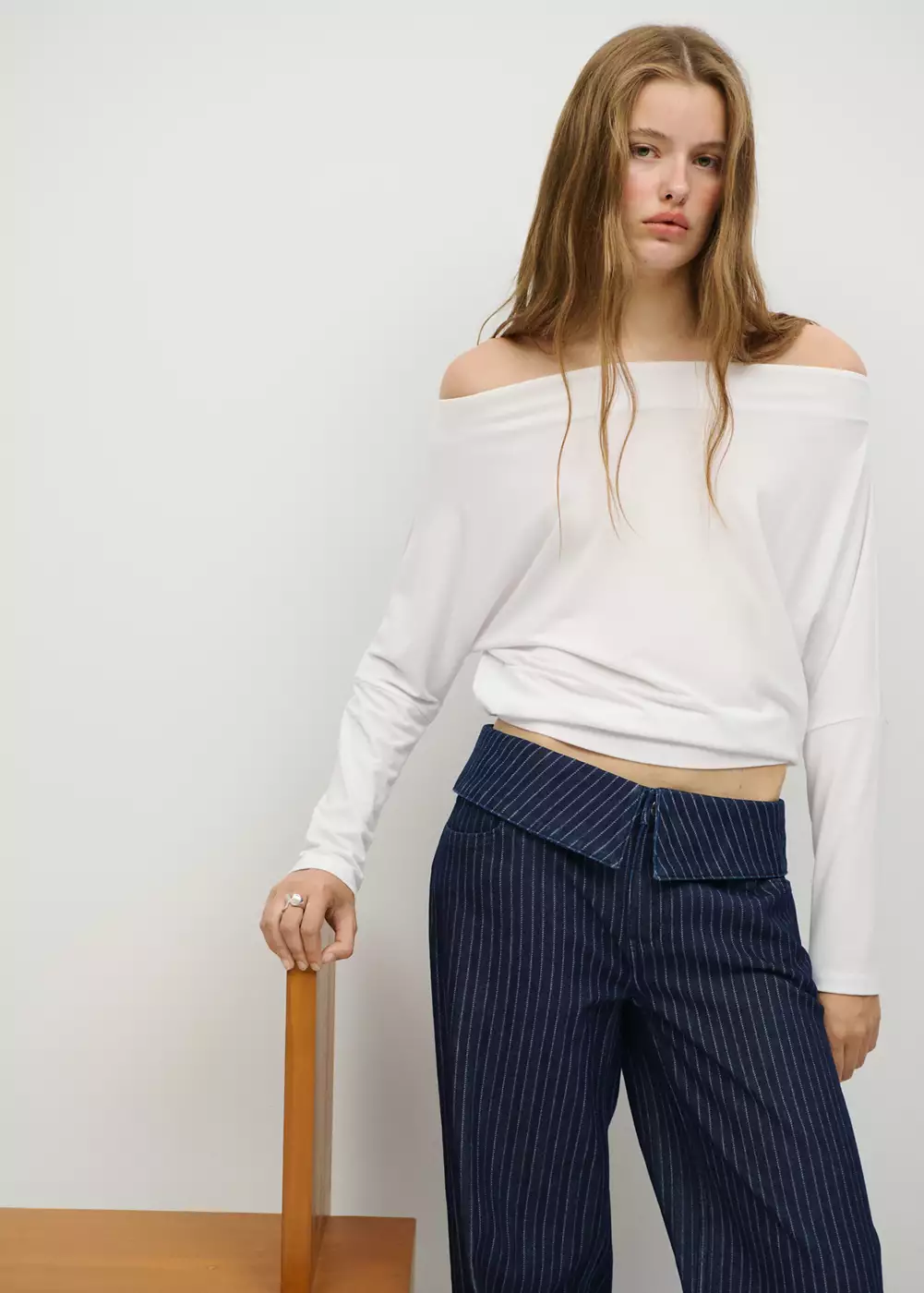 Jean wideleg fines rayures, MANGO TEEN