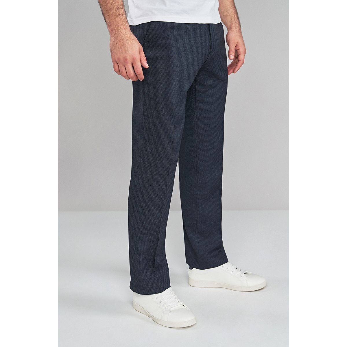 Pantalon motif pied de poule outlet homme