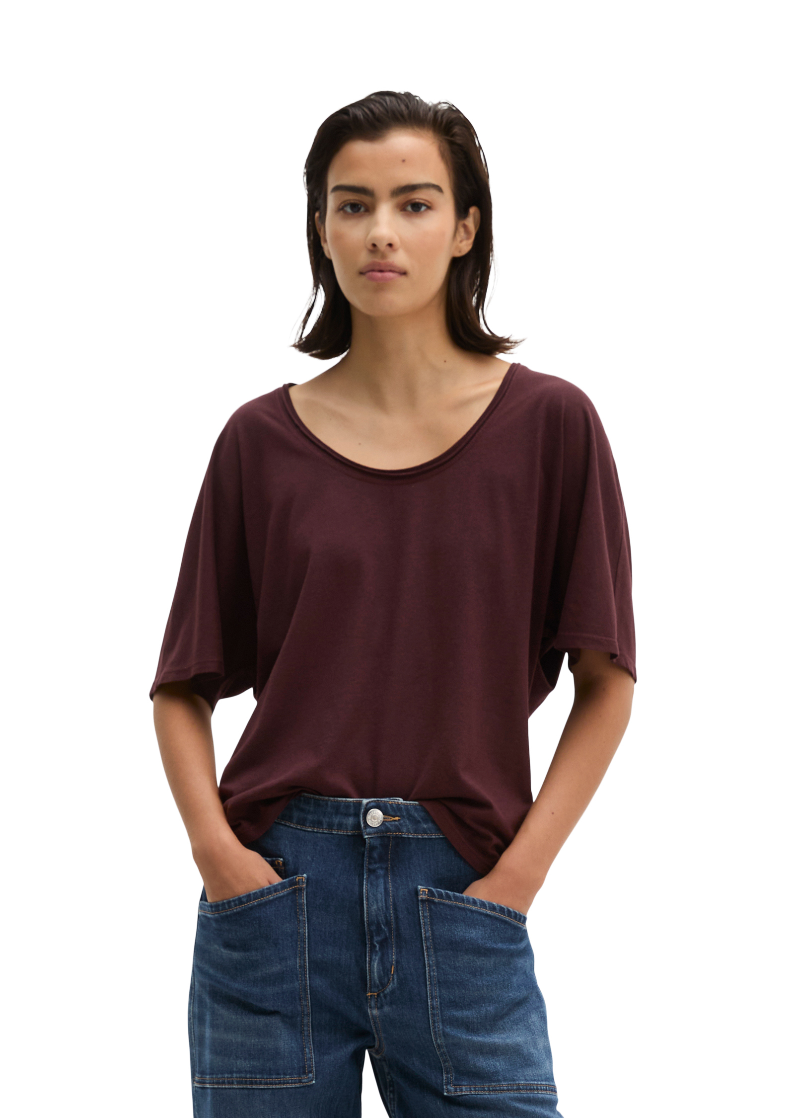 T-shirt regular en jersey slub fin, MARC O'POLO