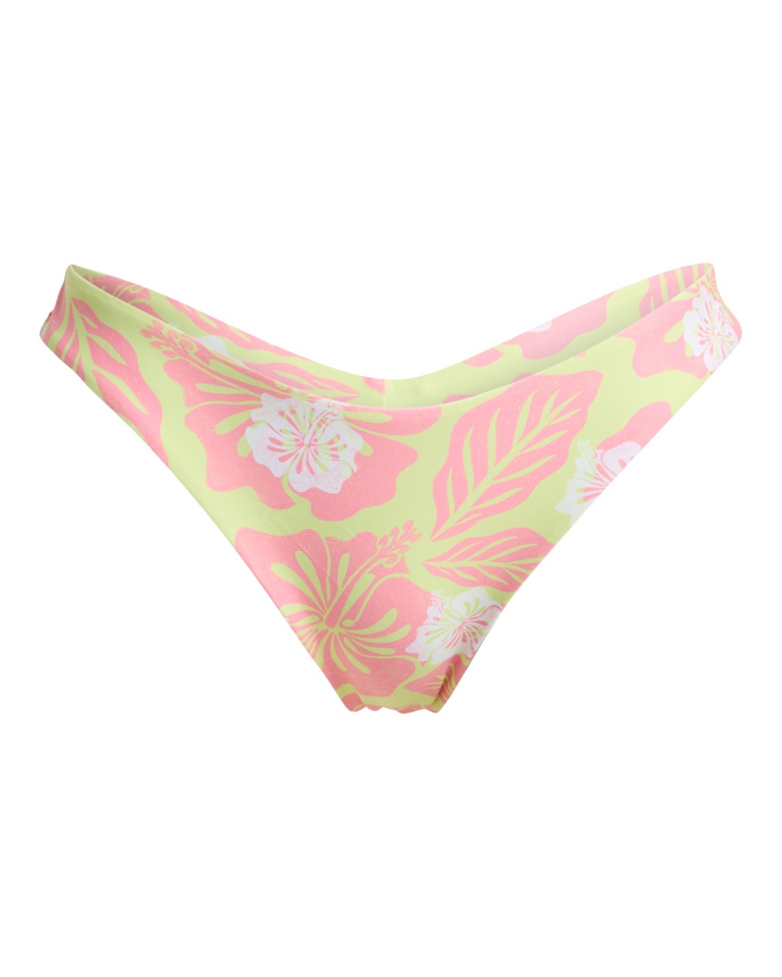 Bas de maillot de bain culotte bikini réversible HIBISCUS HYPE RV CHEEKY HIGH LEG., ROXY