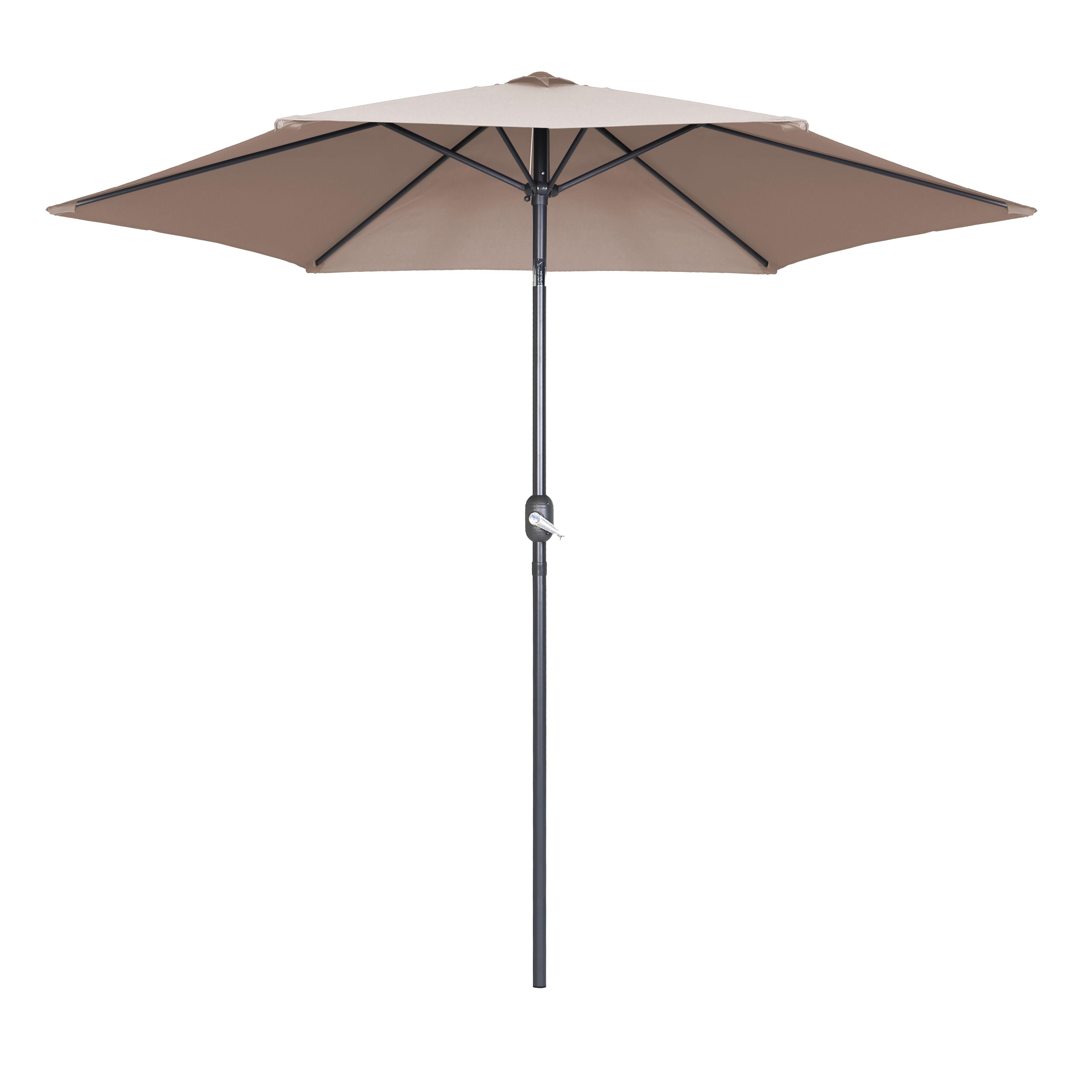 Parasol droit à manivelle inclinable 3m, MATERA, OVIALA