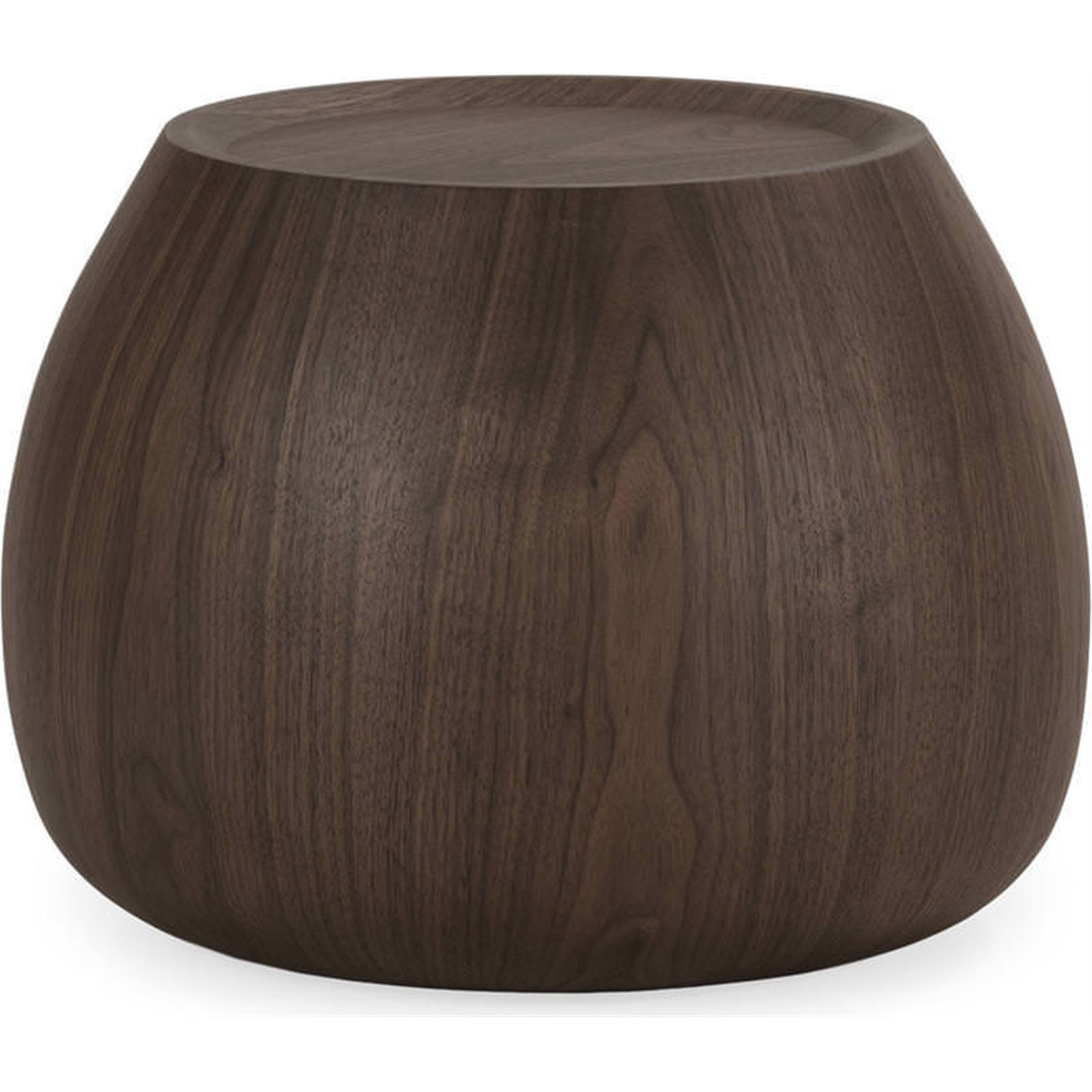 Table d'appoint ronde, Placage noyer, RECOLLECTION