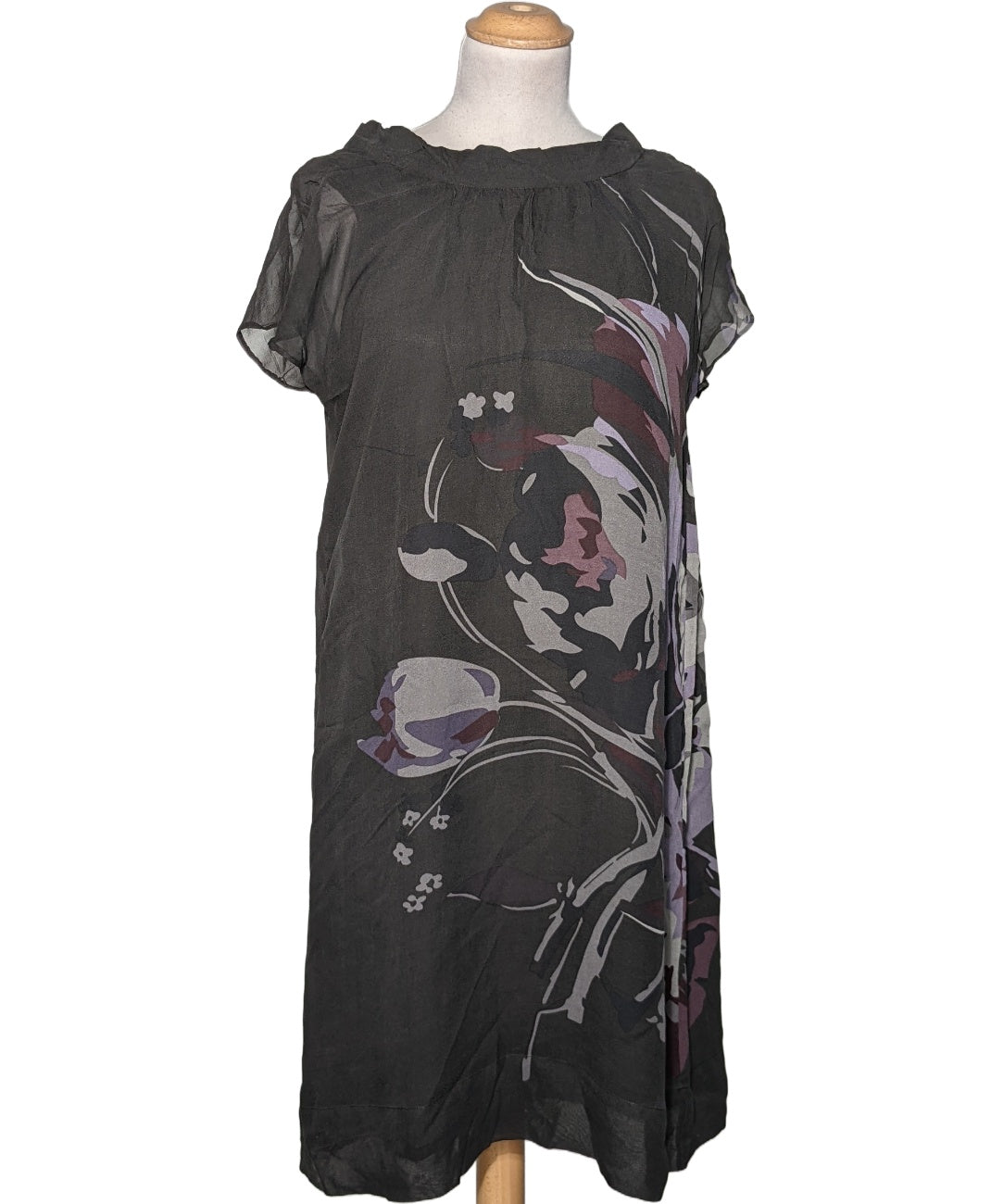 Robe Comptoir Des Cotonniers - Taille 40, Multicolore, Manches Courtes, Occasion Très Bon état