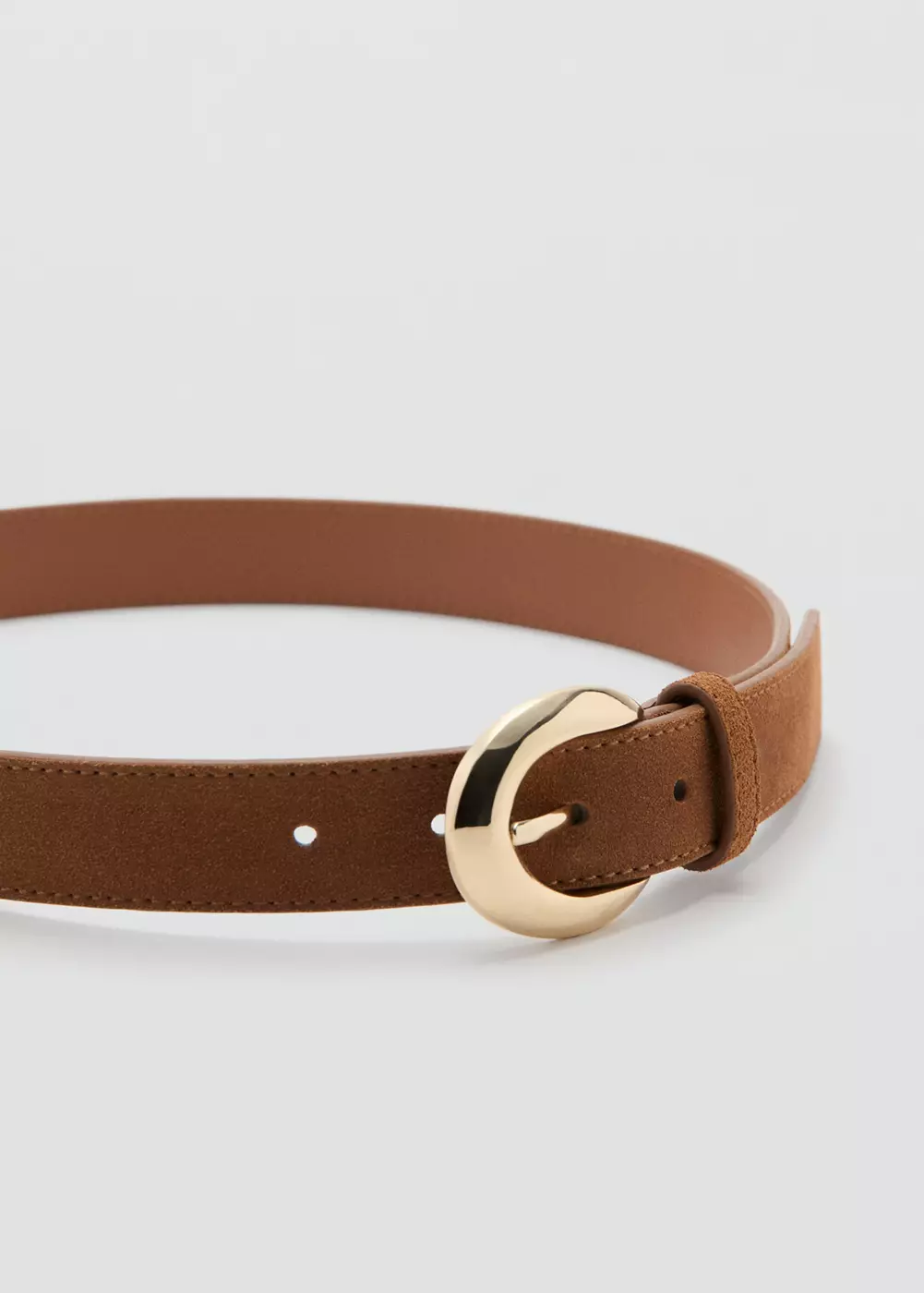 Ceinture cuir boucle ovale, MANGO
