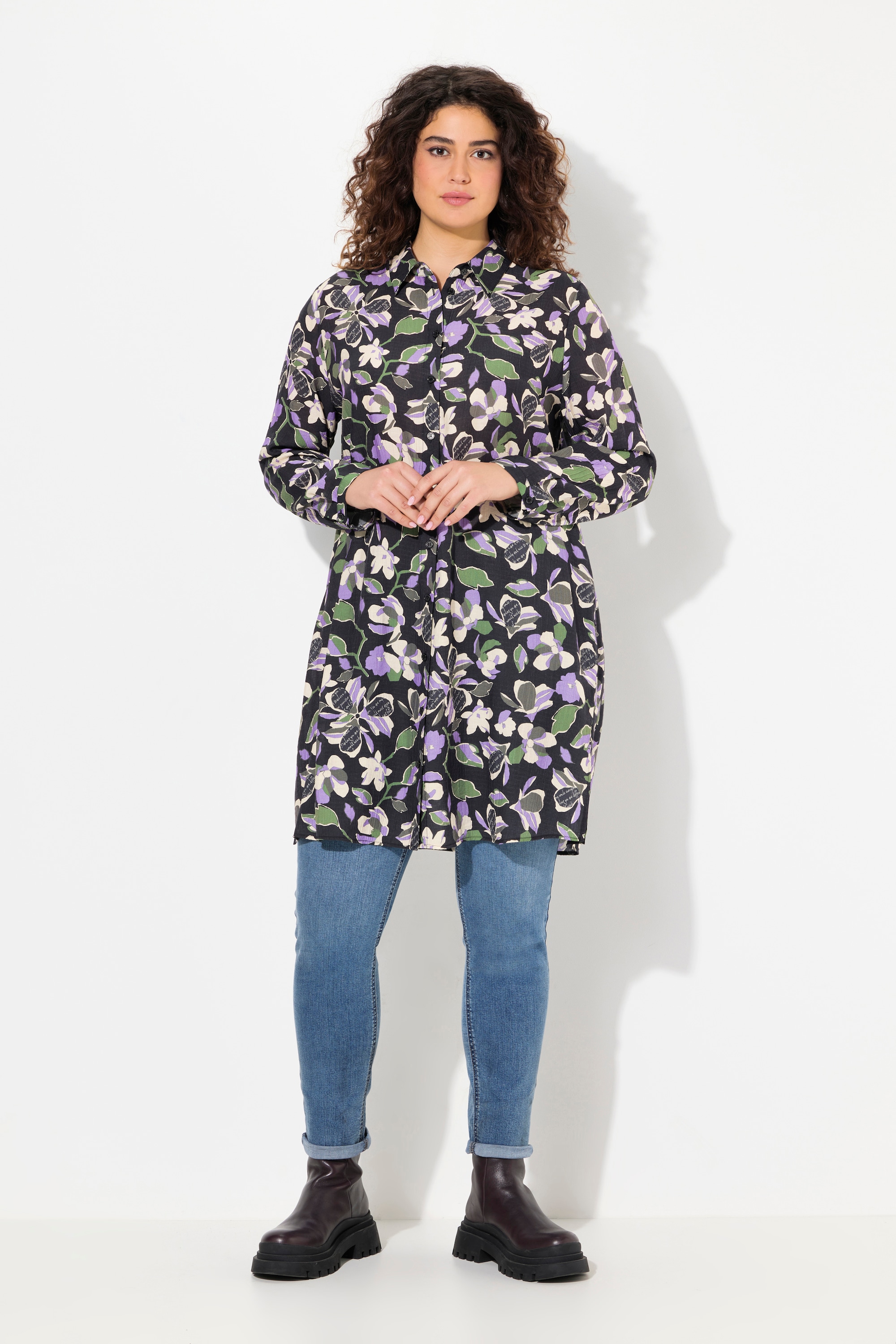 Chemisier long à fleurs, ULLA POPKEN