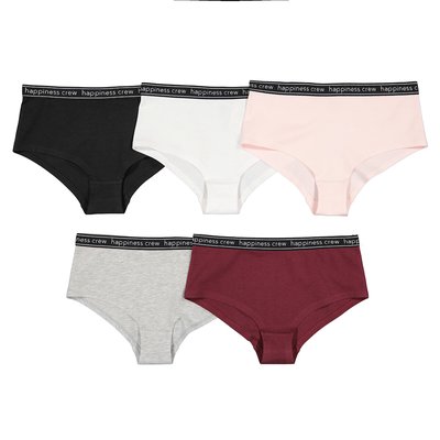 Pack of 5 Shorts in Plain Cotton LA REDOUTE COLLECTIONS