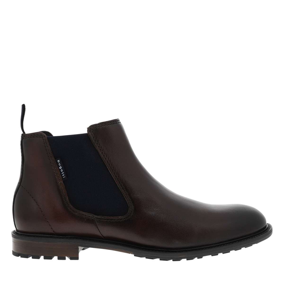 Boots cuir talon décroché bas, BUGATTI