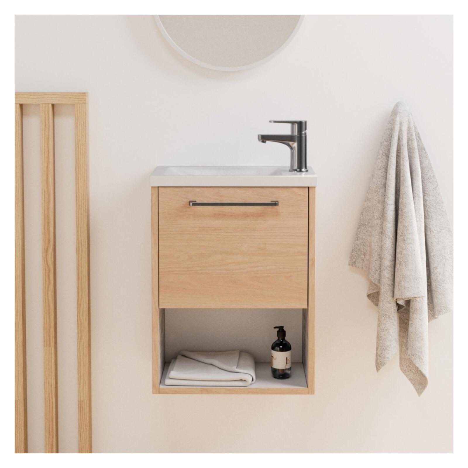 Ensemble meuble lave-mains + robinet NIKA, MOB IN