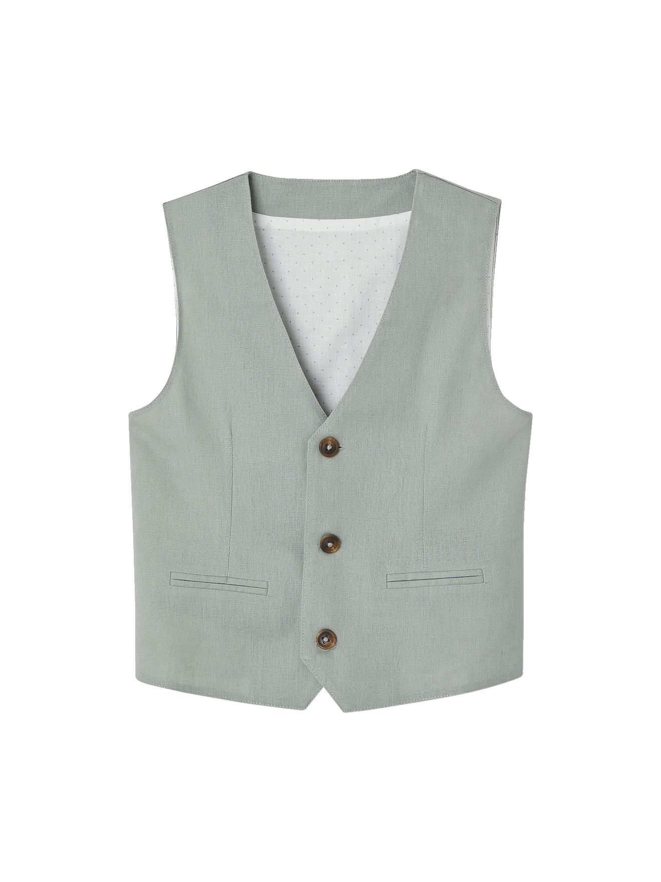 Veste sans manches de cérémonie en coton/ lin, VERTBAUDET