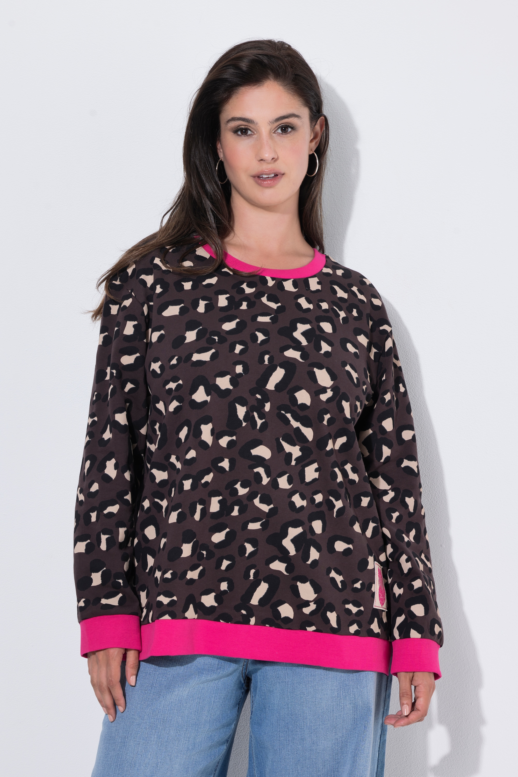 Sweat-shirt motif léopard, coupe oversize, ULLA POPKEN