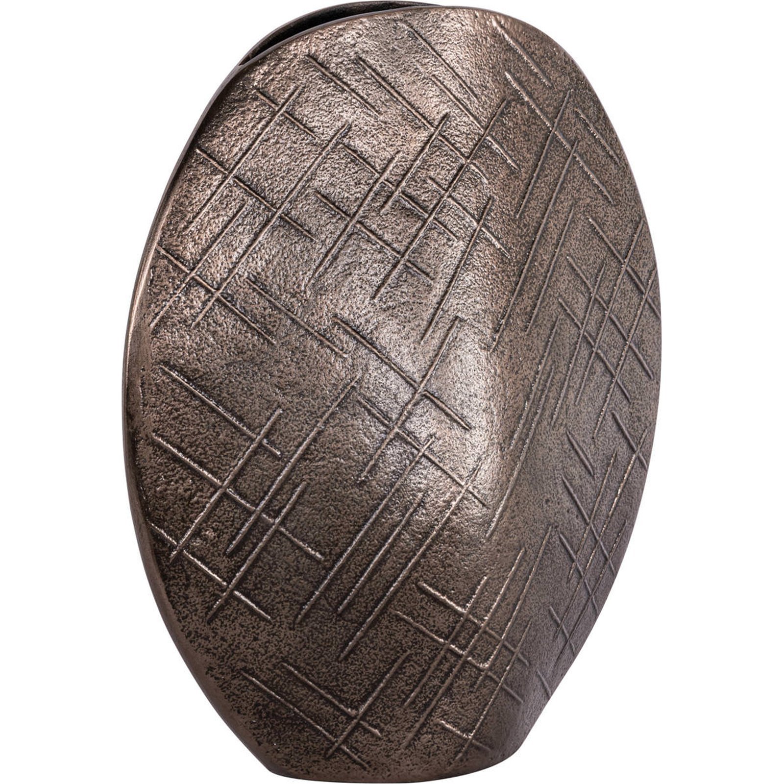 Vase en aluminium ciselé, Motif géométrique, RECOLLECTION