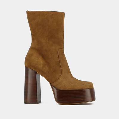 Bac Platform Ankle Boots in Suede JONAK