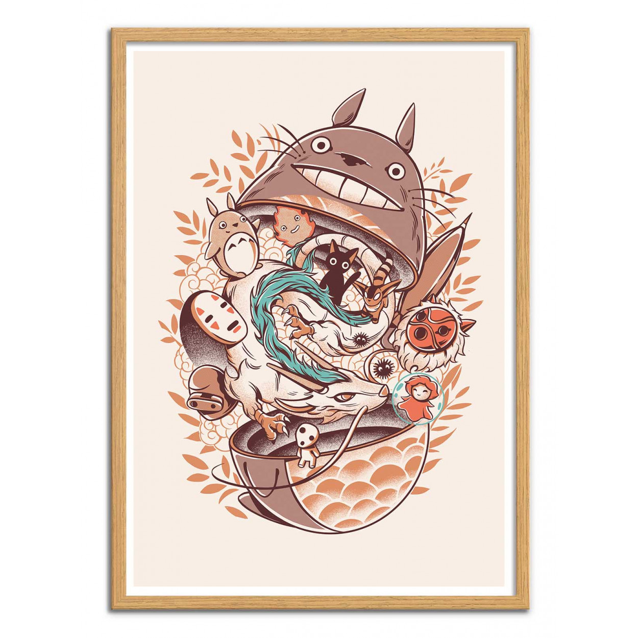 Tableau Studio Ghibli Fanart Sur Toile 20x30 Cm - Décoration Murale Anime, Peinture à L'huile Style - 8