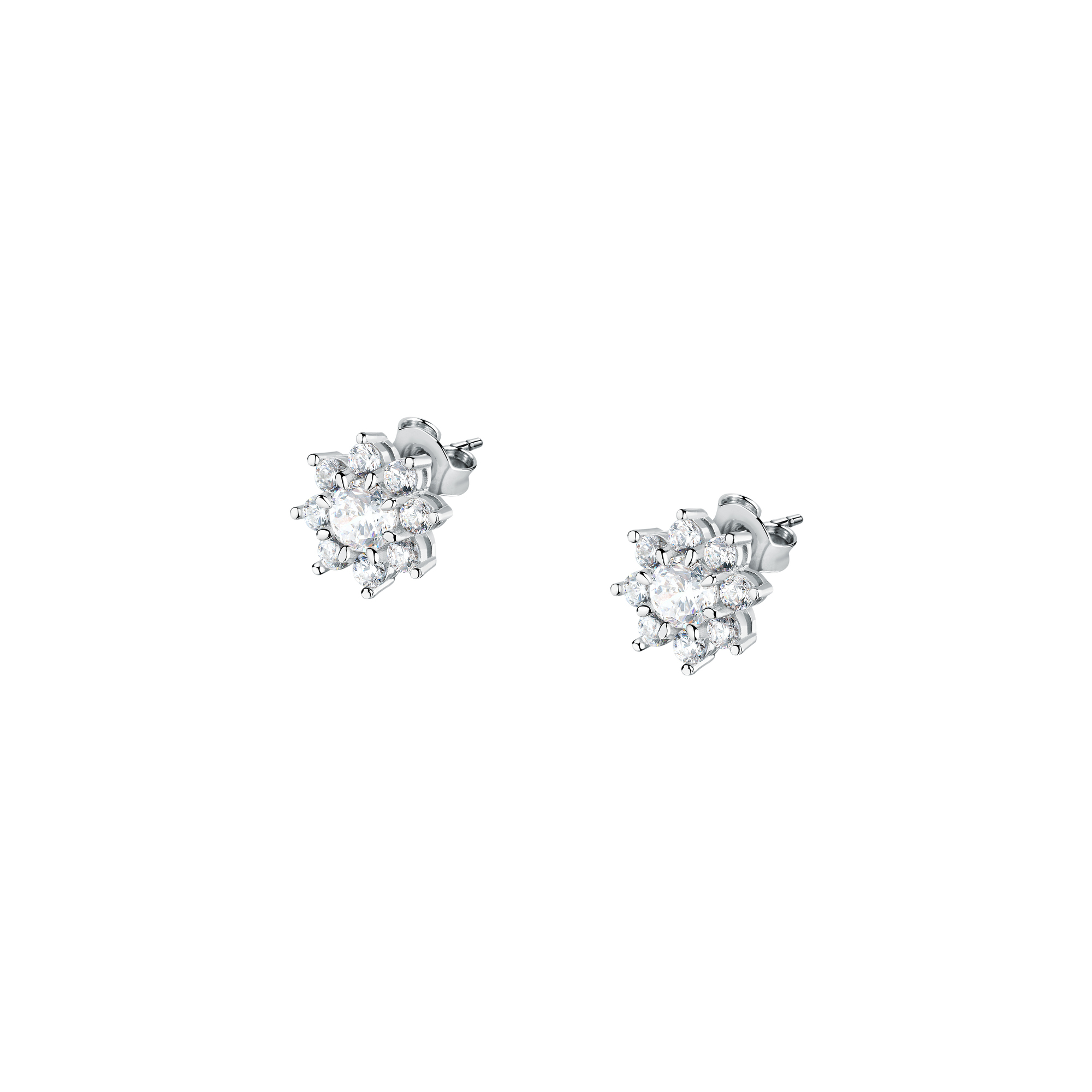 Boucles D'Oreilles en acier, cristaux, ipg TESORI, MORELLATO