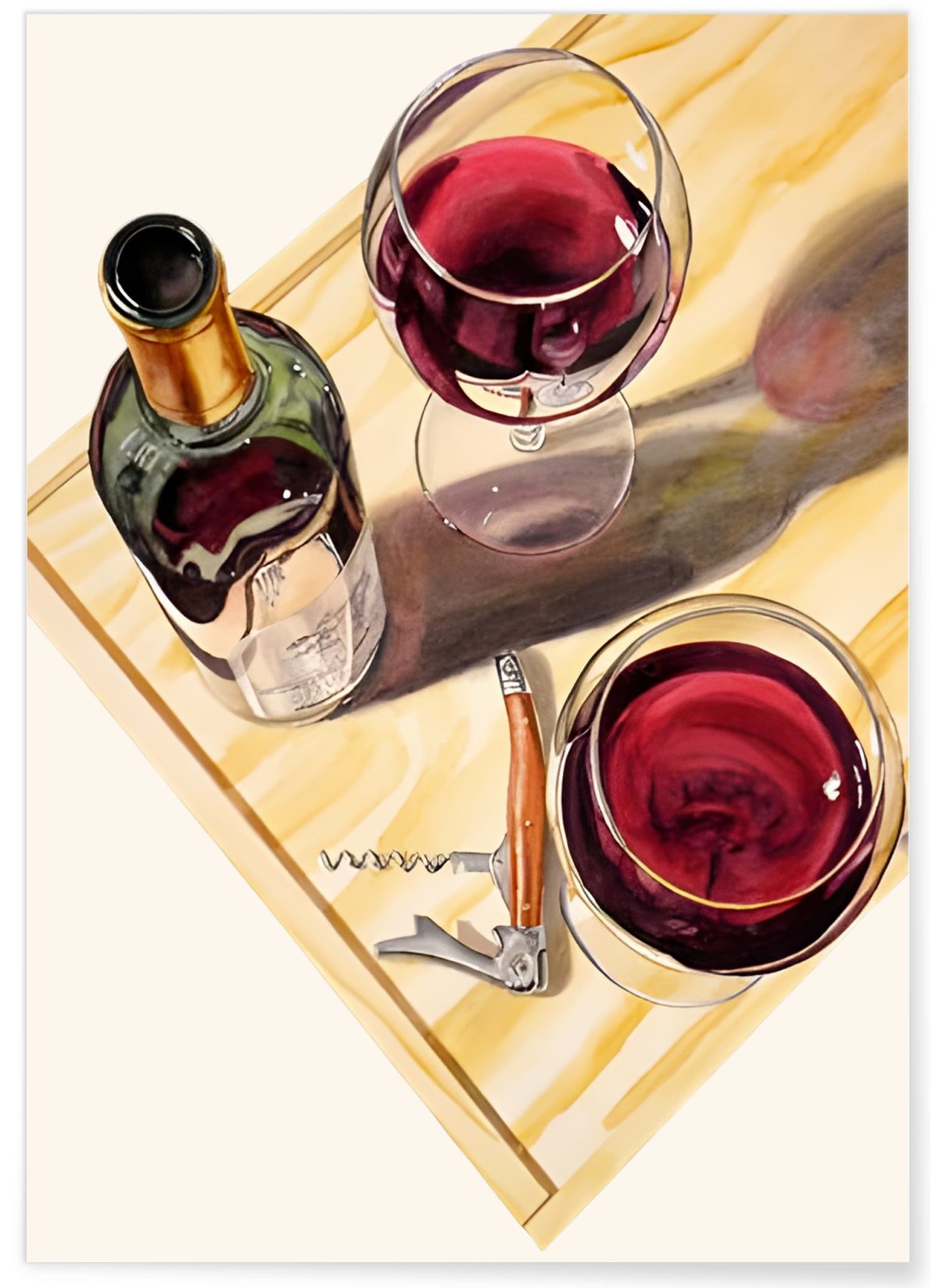 Affiche Vin rouge et apéritif, L'AFFICHERIE