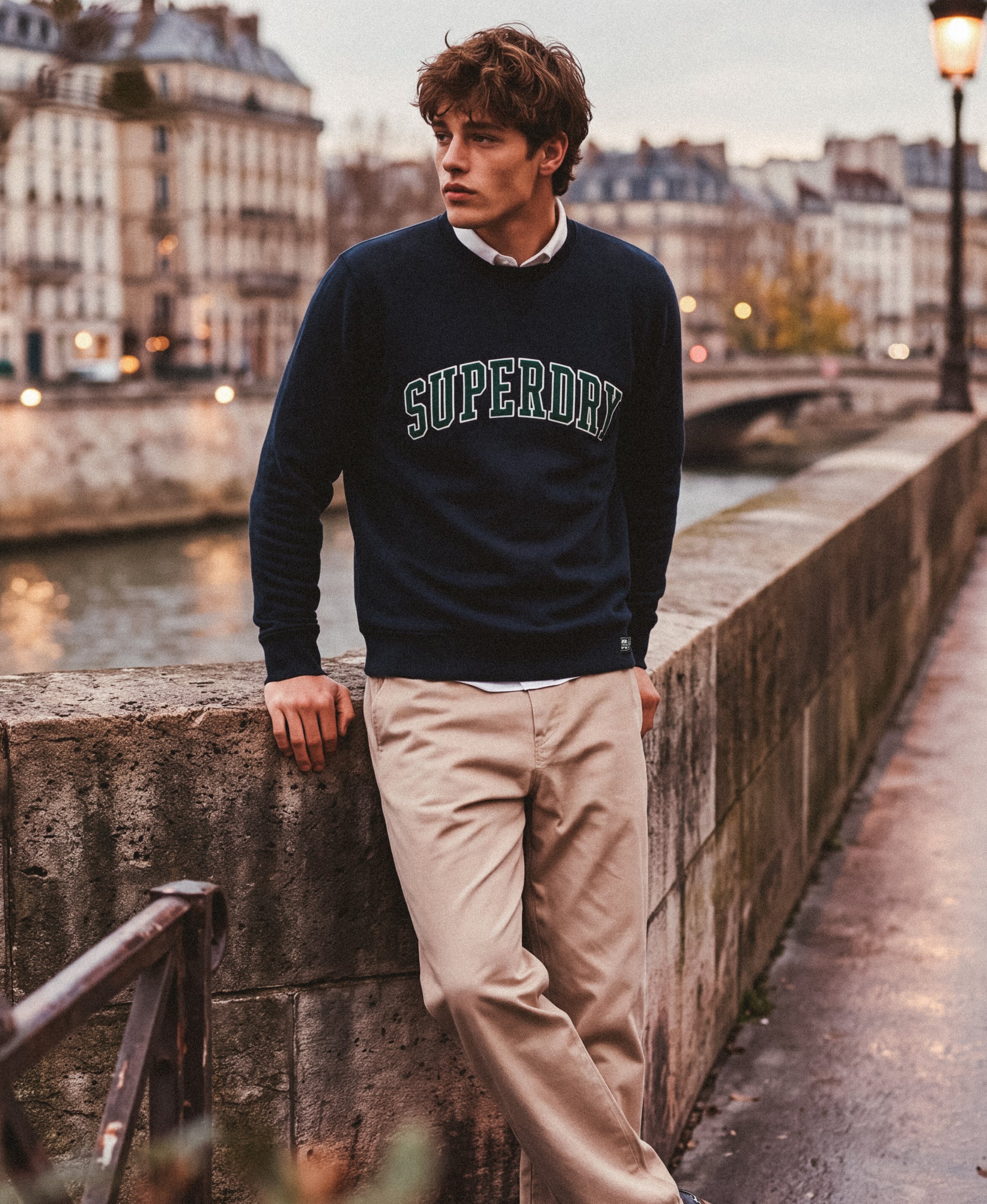 Sweat Athletic Applique Coupe Décontractée, SUPERDRY