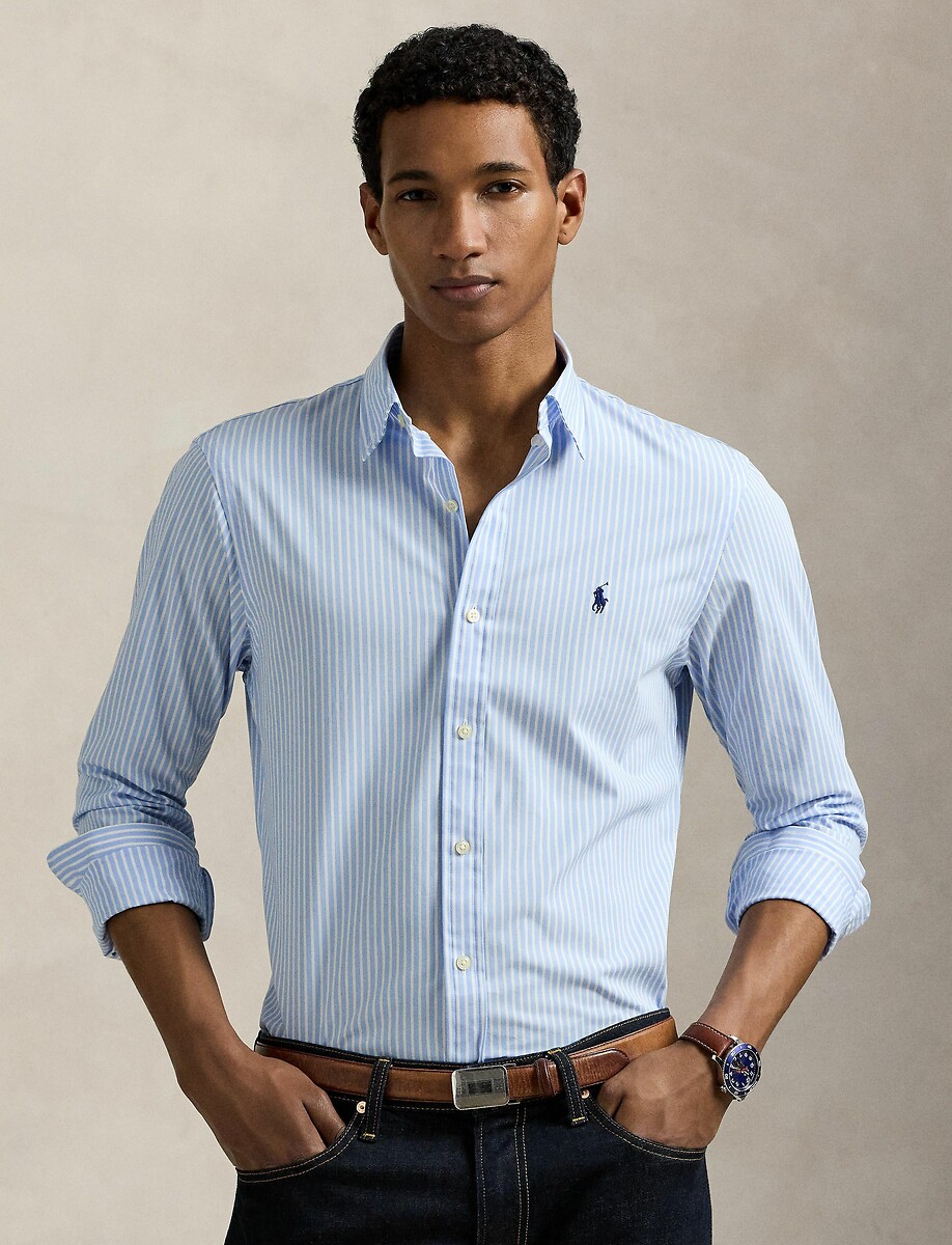 Chemise ajustée Chino logo brodé