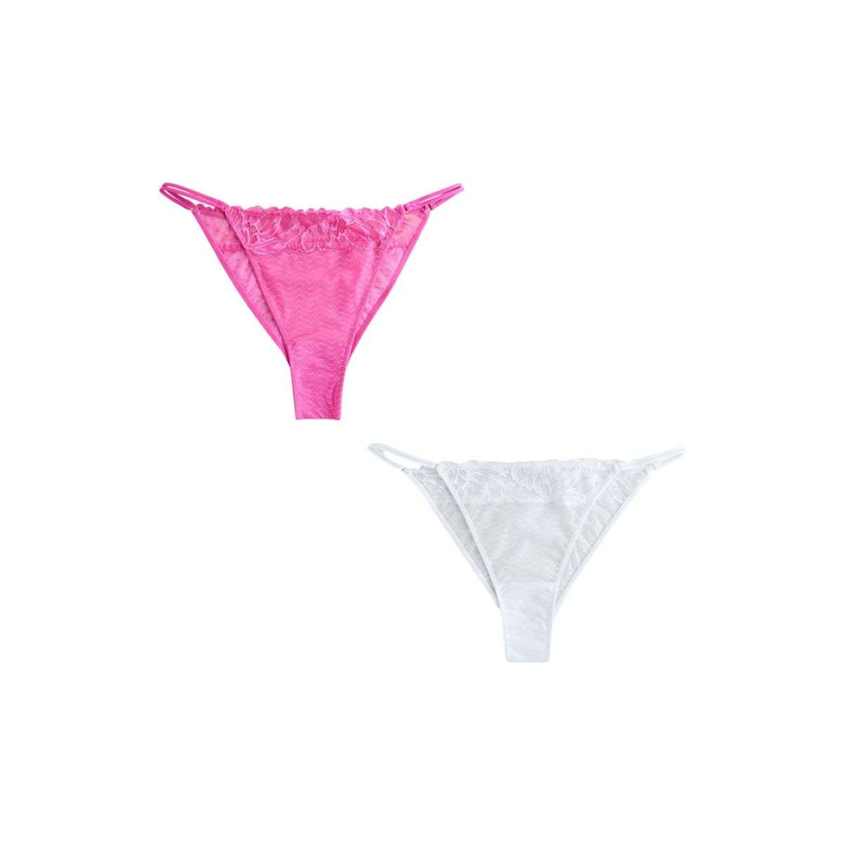 Culotte tanga avec dentelle, lot de 2, NEXT