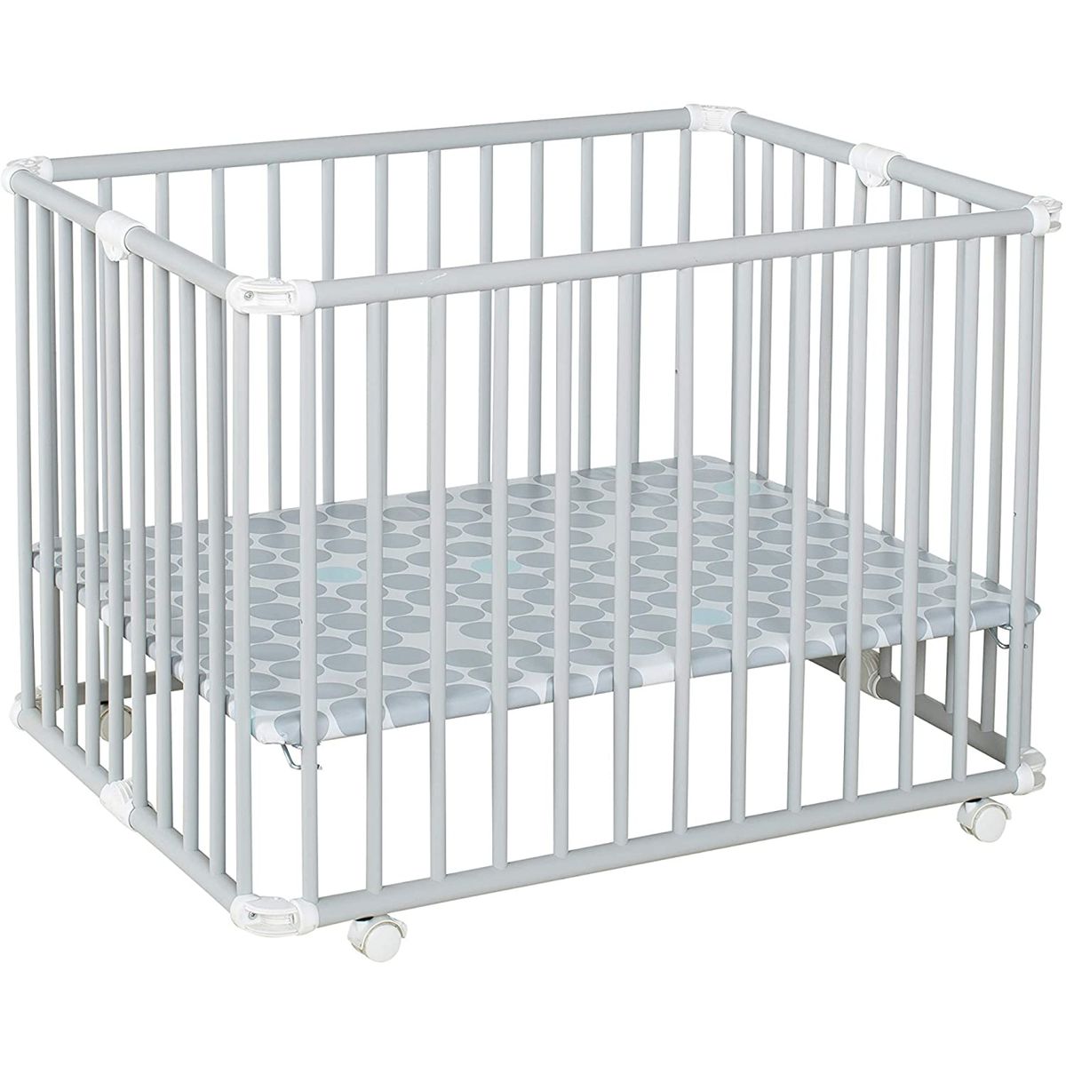 Parc Pliable Lucilee Gris Pois Gris Gris Geuther La Redoute