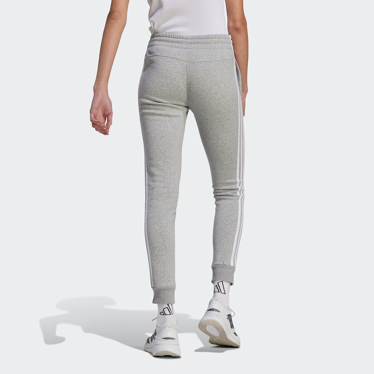 Adidas 3 discount stripe grey joggers